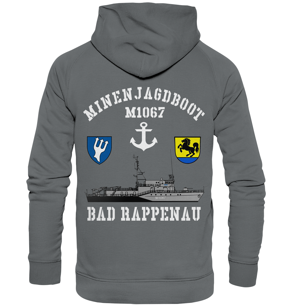 Mij.-Boot M1067 RAPPENAU 5.MSG beids. Druck - Basic Unisex Hoodie