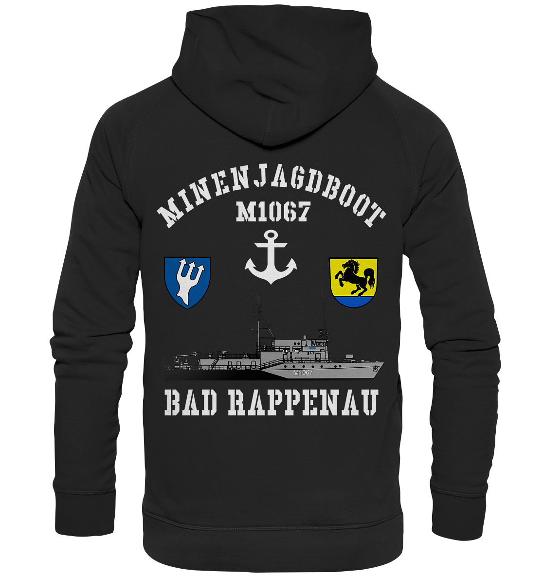 Mij.-Boot M1067 RAPPENAU 5.MSG beids. Druck - Basic Unisex Hoodie XL