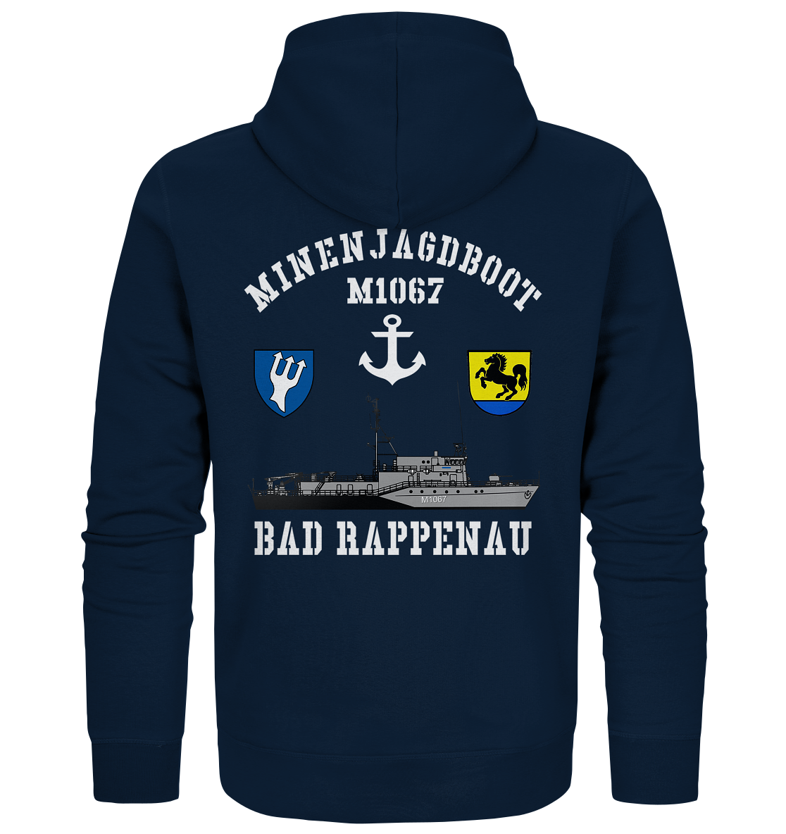 Mij.-Boot M1067 RAPPENAU 5. MSG beids. Druck - Organic Zipper