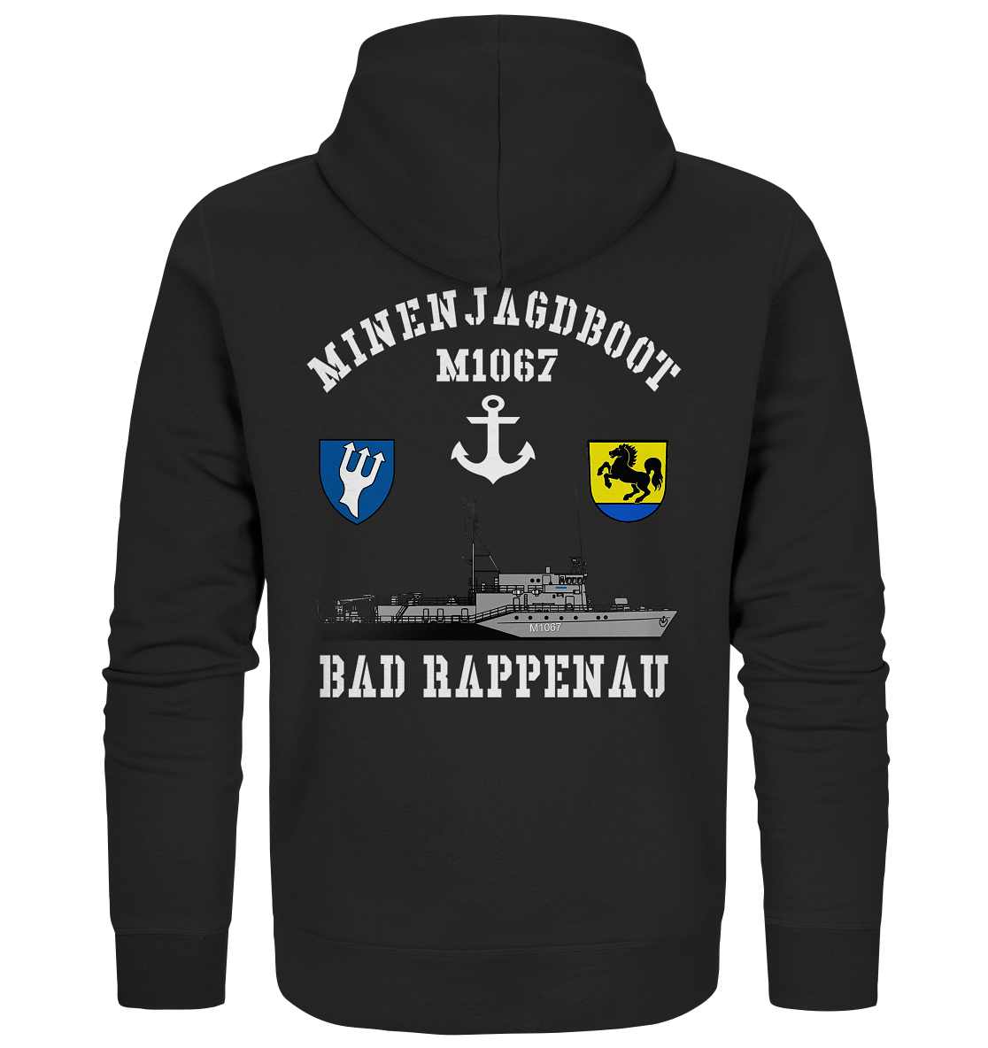 Mij.-Boot M1067 RAPPENAU 5. MSG beids. Druck - Organic Zipper