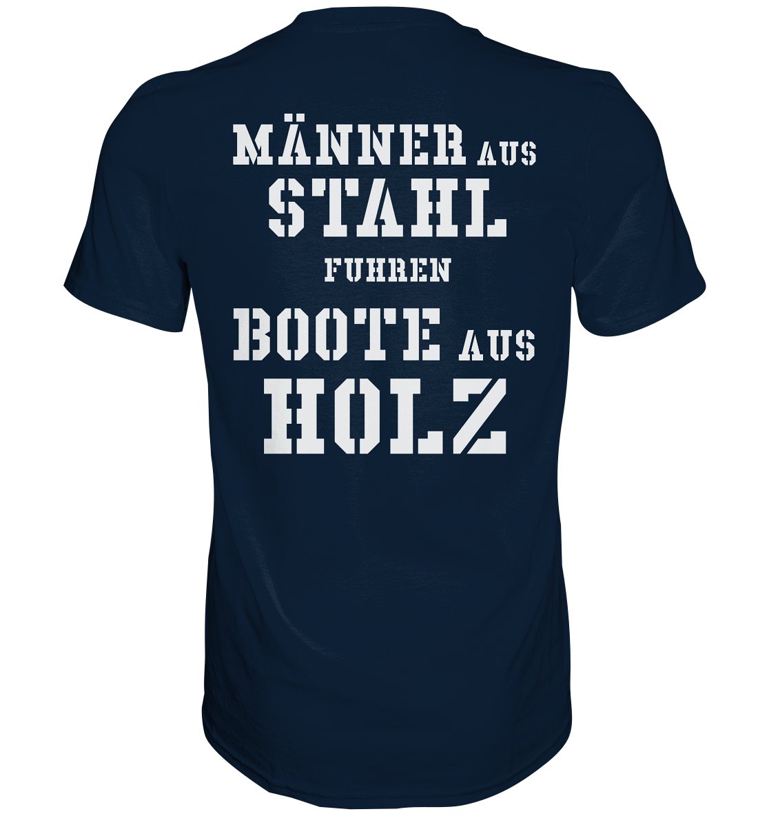 FK-Schnellboot S62 FALKE - Rückseite: Männer aus Stahl... - Premium Shirt