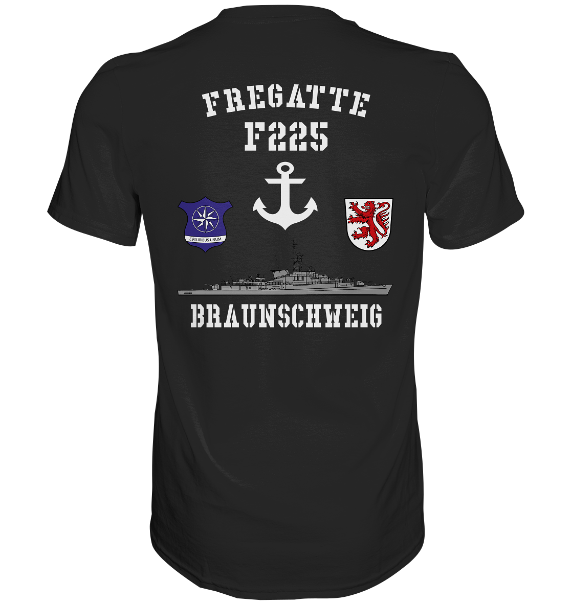 Fregatte F225 BRAUNSCHWEIG, Sonar, beidseitig - Premium Shirt