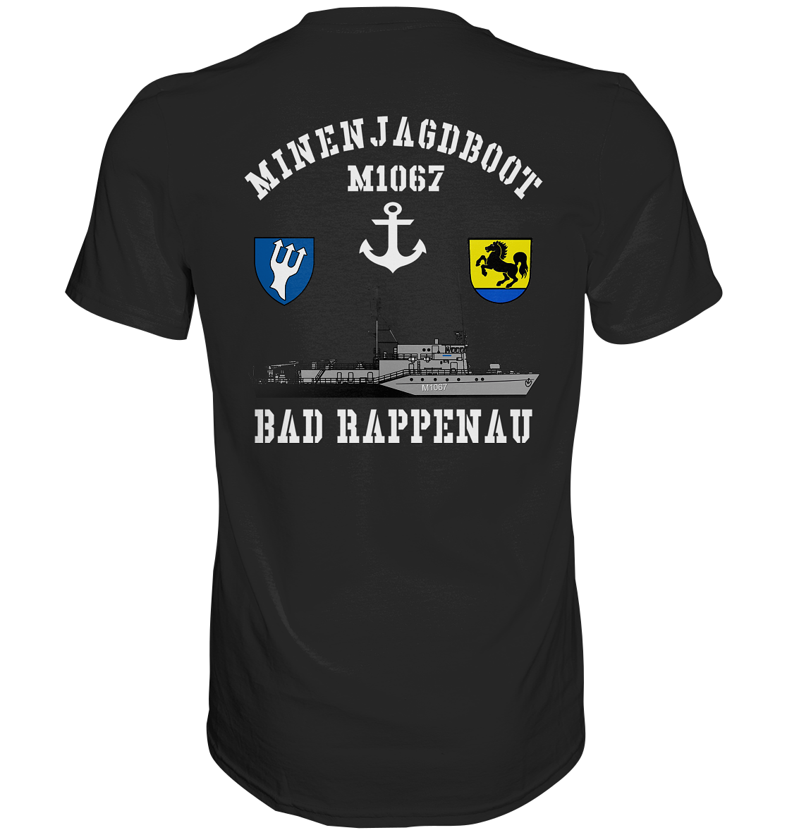 Mij.-Boot M1067 RAPPENAU 5. MSG beids. Druck - Premium Shirt
