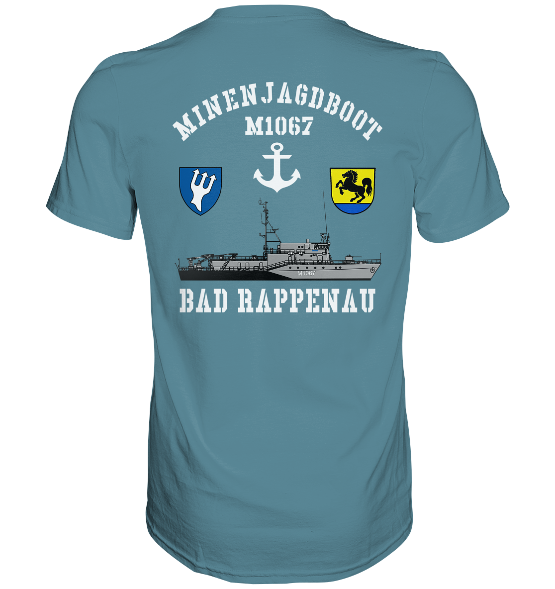Mij.-Boot M1067 RAPPENAU 5. MSG beids. Druck - Premium Shirt