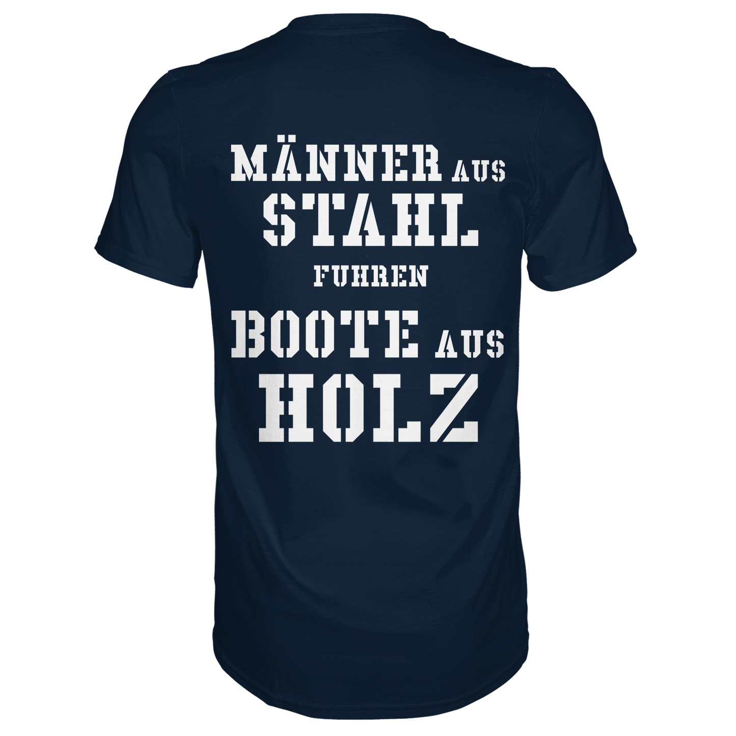 FK-Schnellboot S70 KORMORAN - Rückseite: Männer aus Stahl... - Premium Shirt