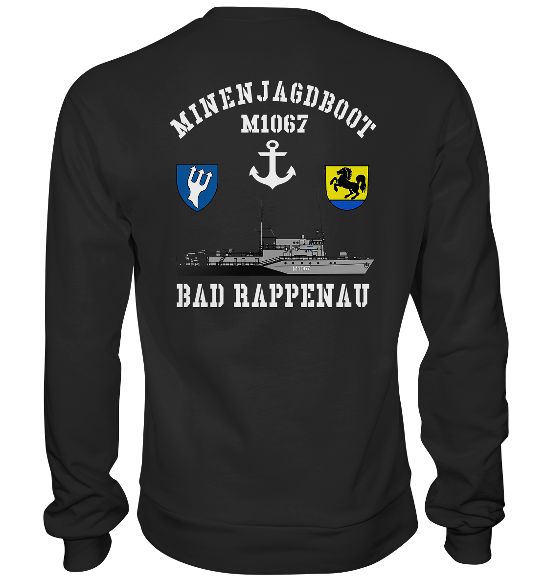 Mij.-Boot M1067 RAPPENAU 5. MSG beids. Druck - Premium Sweatshirt
