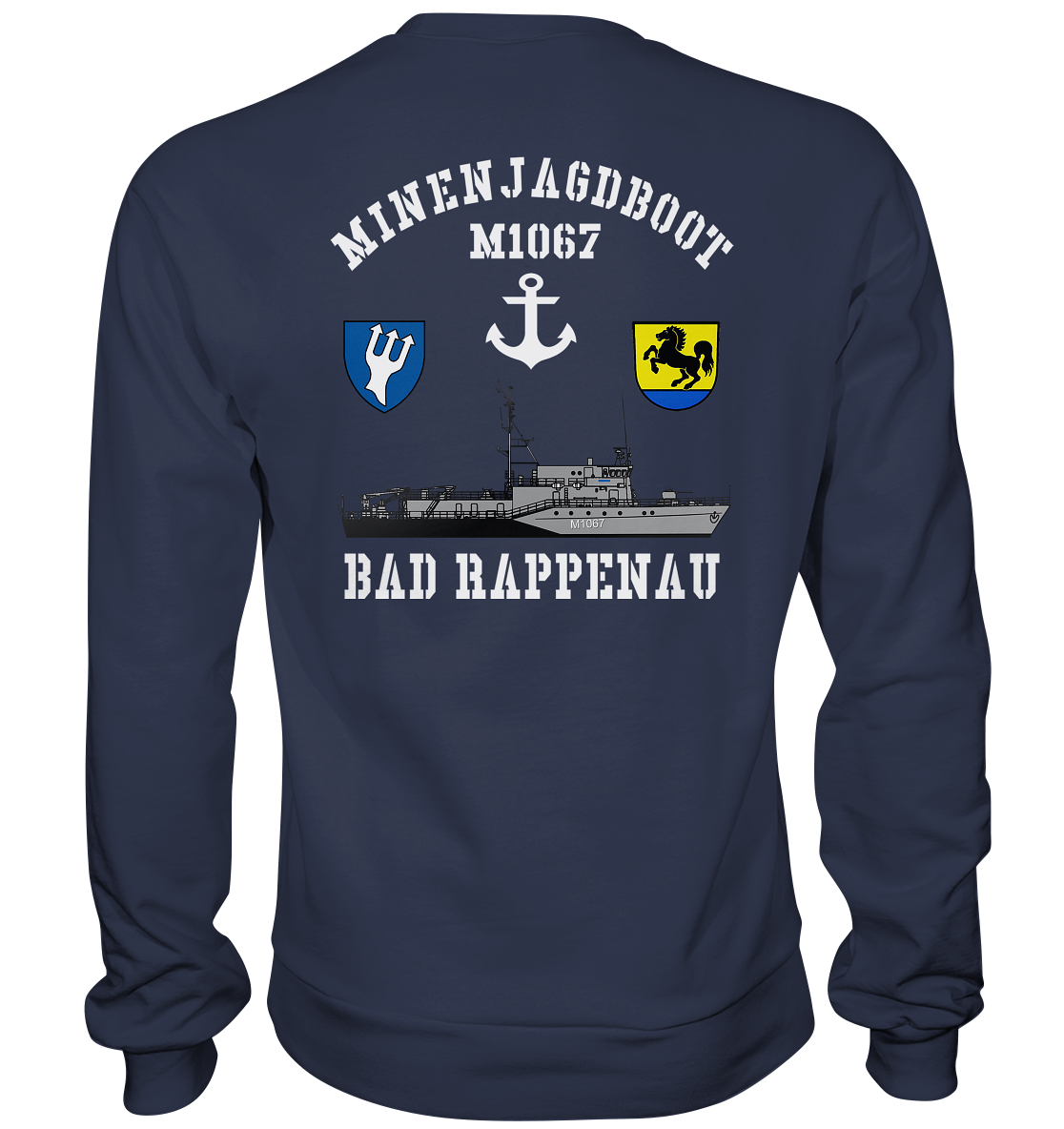 Mij.-Boot M1067 RAPPENAU 5. MSG beids. Druck - Premium Sweatshirt