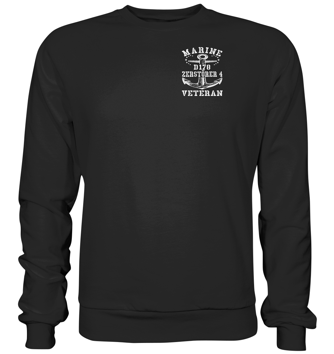 D178 ZERSTÖRER 4 Marine Veteran Brustlogo - Basic Sweatshirt