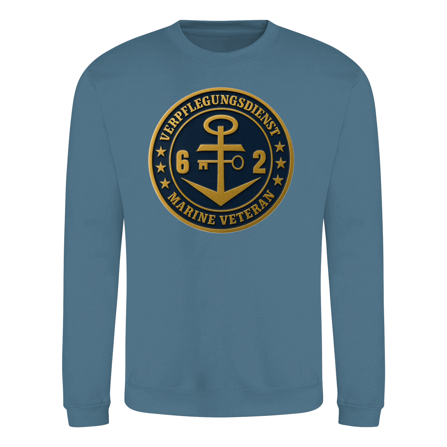 Marine Veteran 62er VERPFLEGUNGSDIENST - Metalleffekt - Basic Sweatshirt