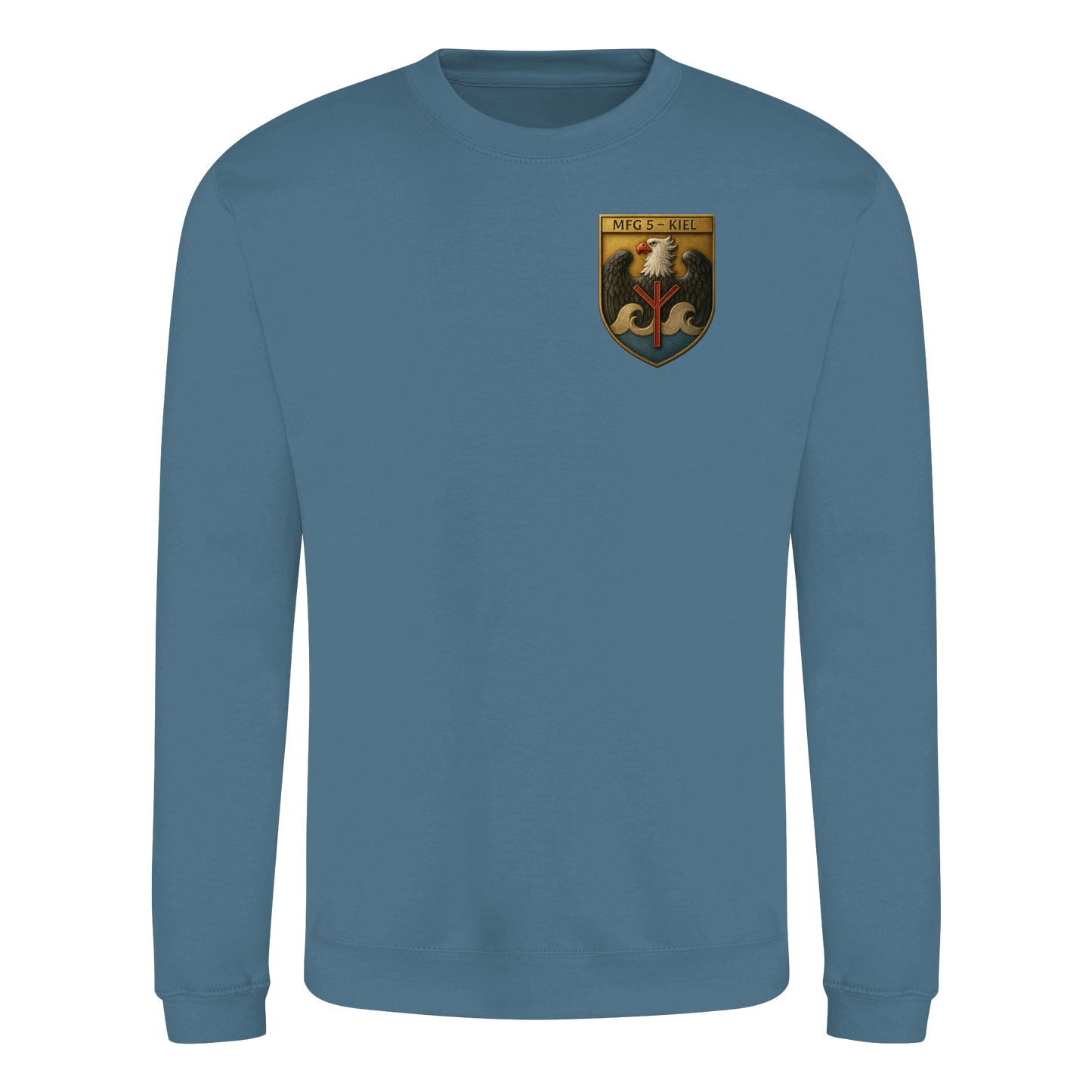 Wappen MFG5 - KIEL - Metalleffekt - Basic Sweatshirt