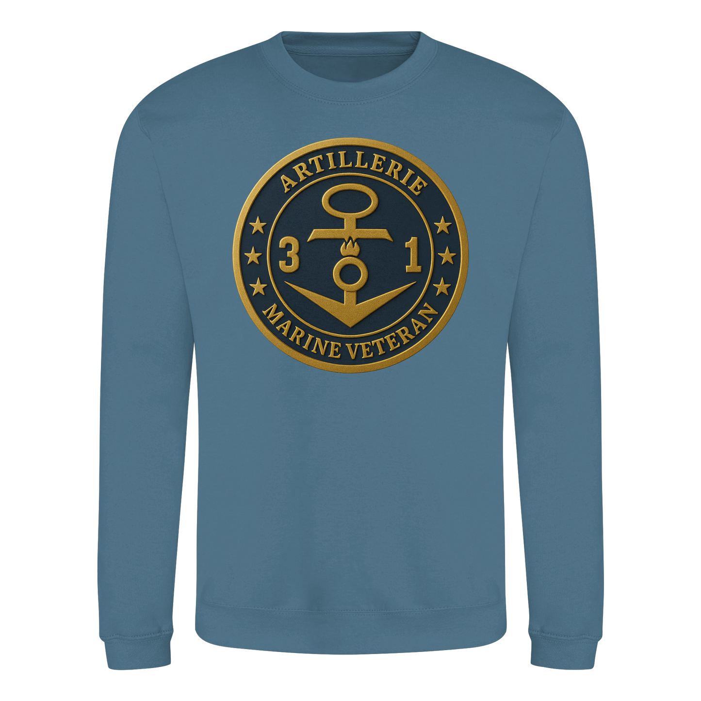 Marine Veteran 31er ARTILLERIE - Metalleffekt - Basic Sweatshirt