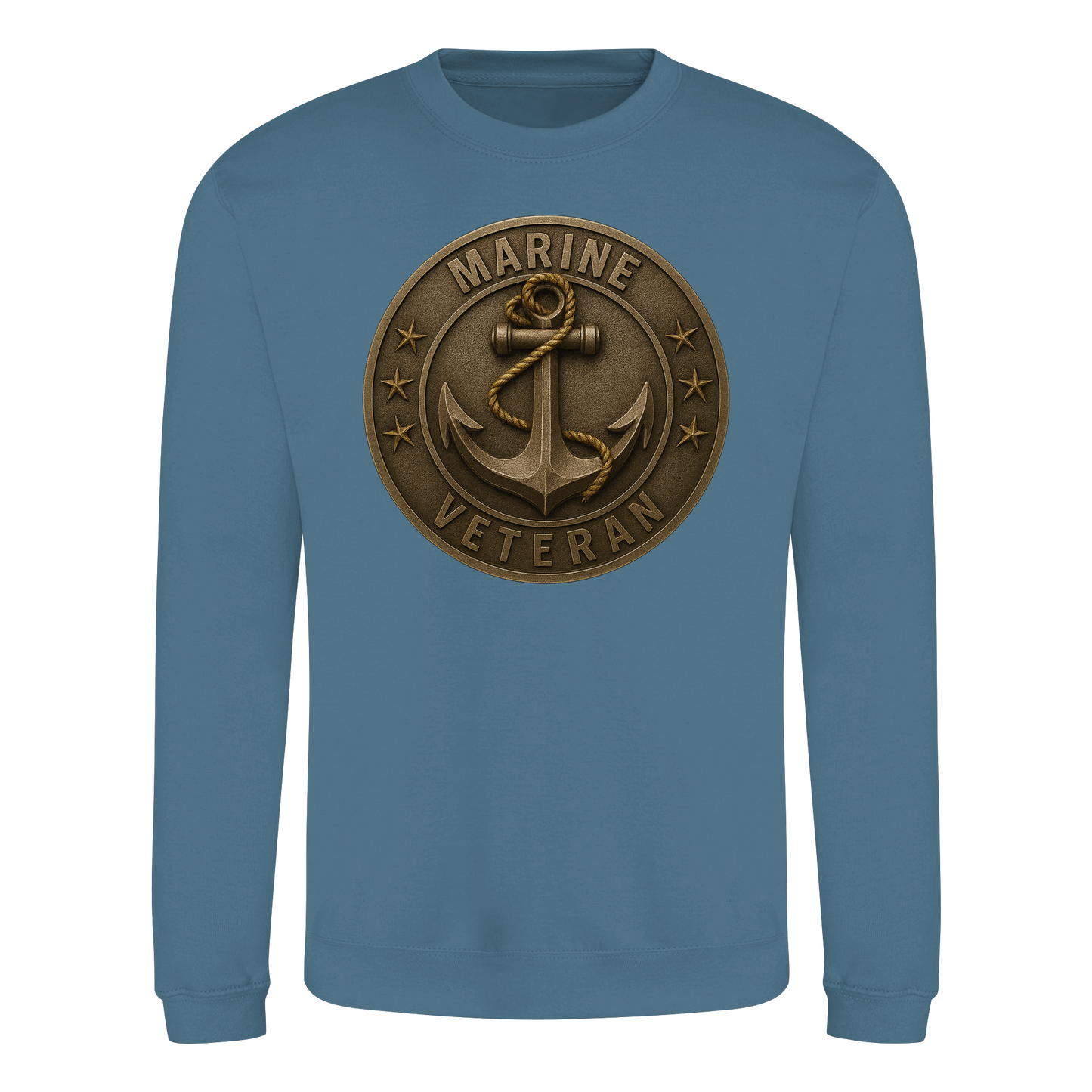 Marine Veteran - Metalleffekt - Basic Sweatshirt