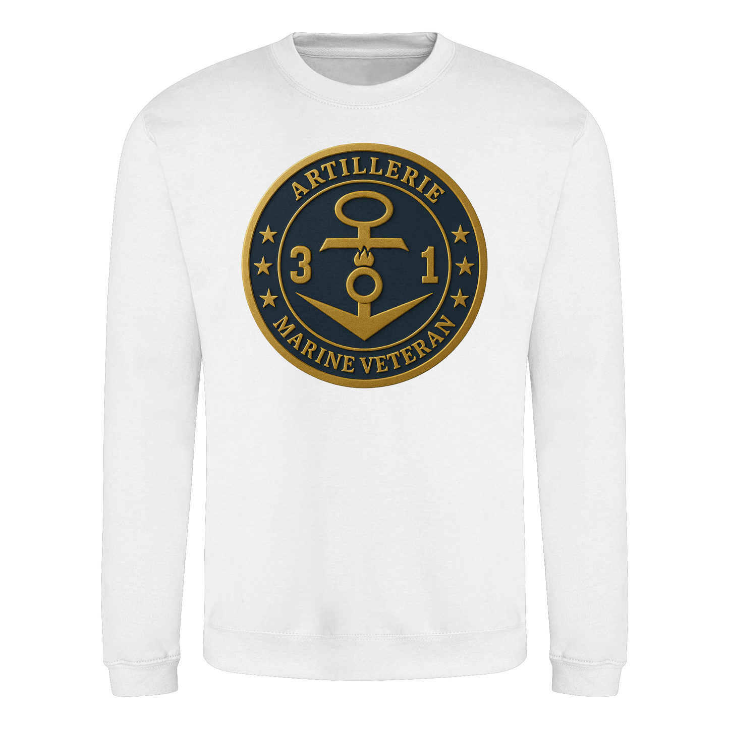 Marine Veteran 31er ARTILLERIE - Metalleffekt - Basic Sweatshirt