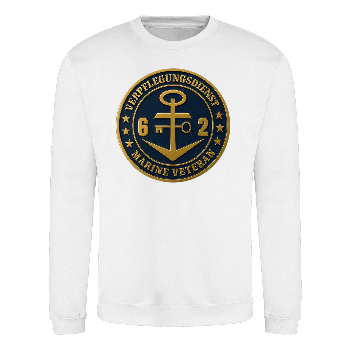 Marine Veteran 62er VERPFLEGUNGSDIENST - Metalleffekt - Basic Sweatshirt