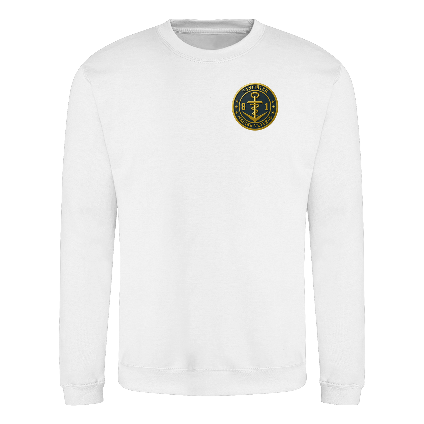 Marine Veteran 81er SANITÄTER - Metalleffekt - Basic Sweatshirt