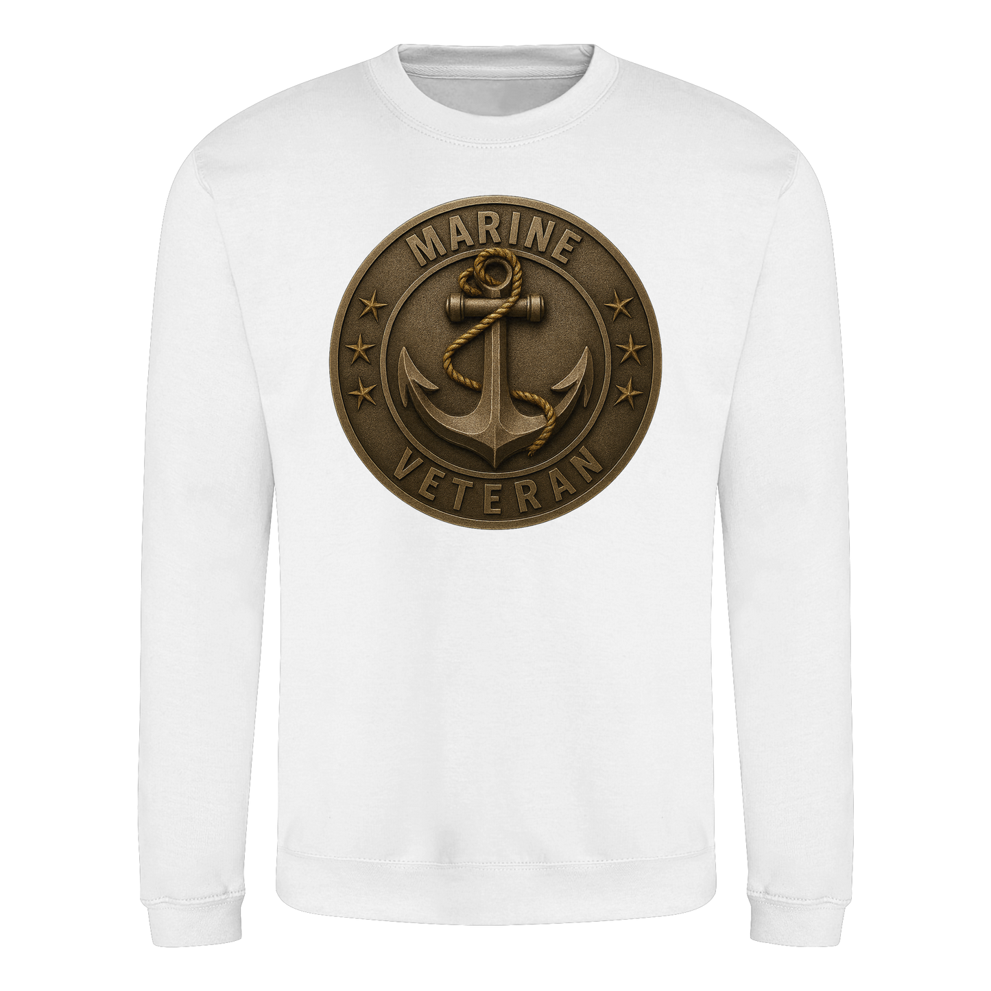 Marine Veteran - Metalleffekt - Basic Sweatshirt