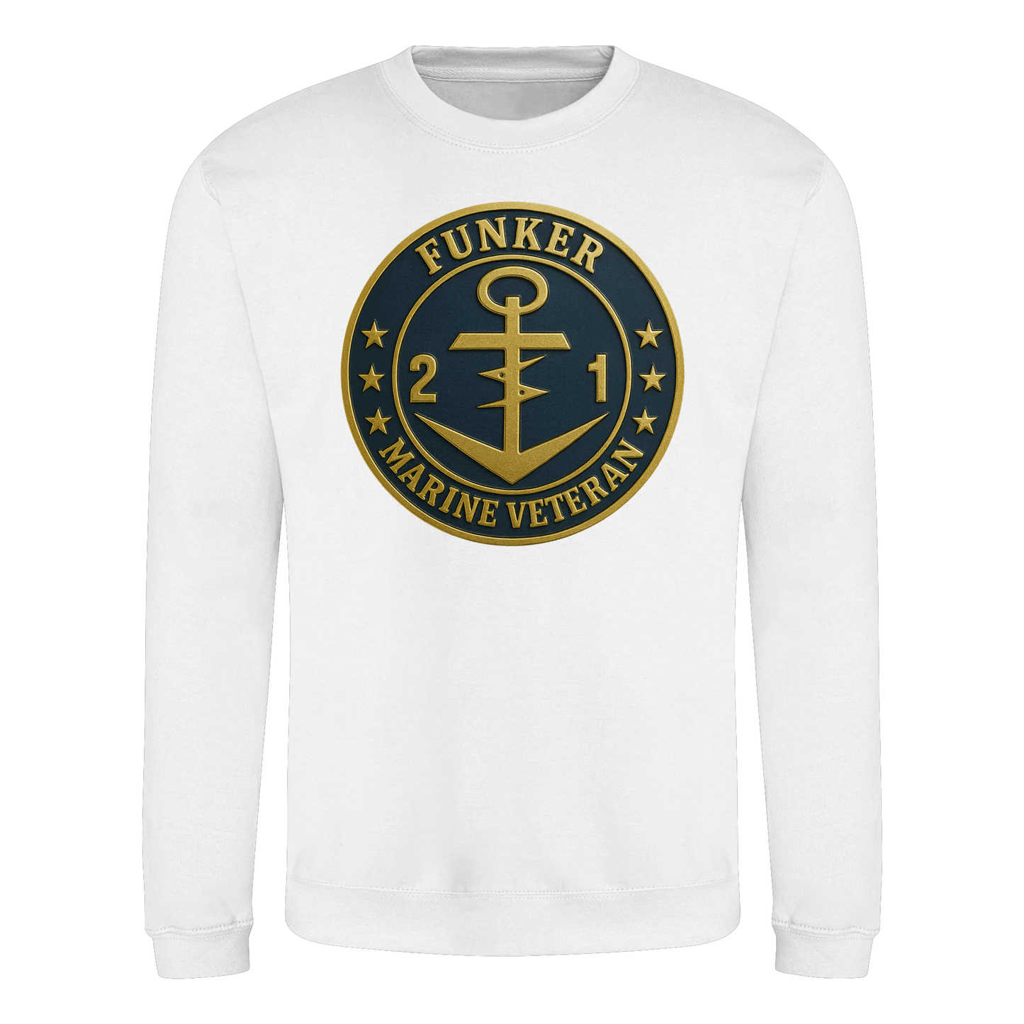 Marine Veteran 21er FUNKER - Metalleffekt - Basic Sweatshirt