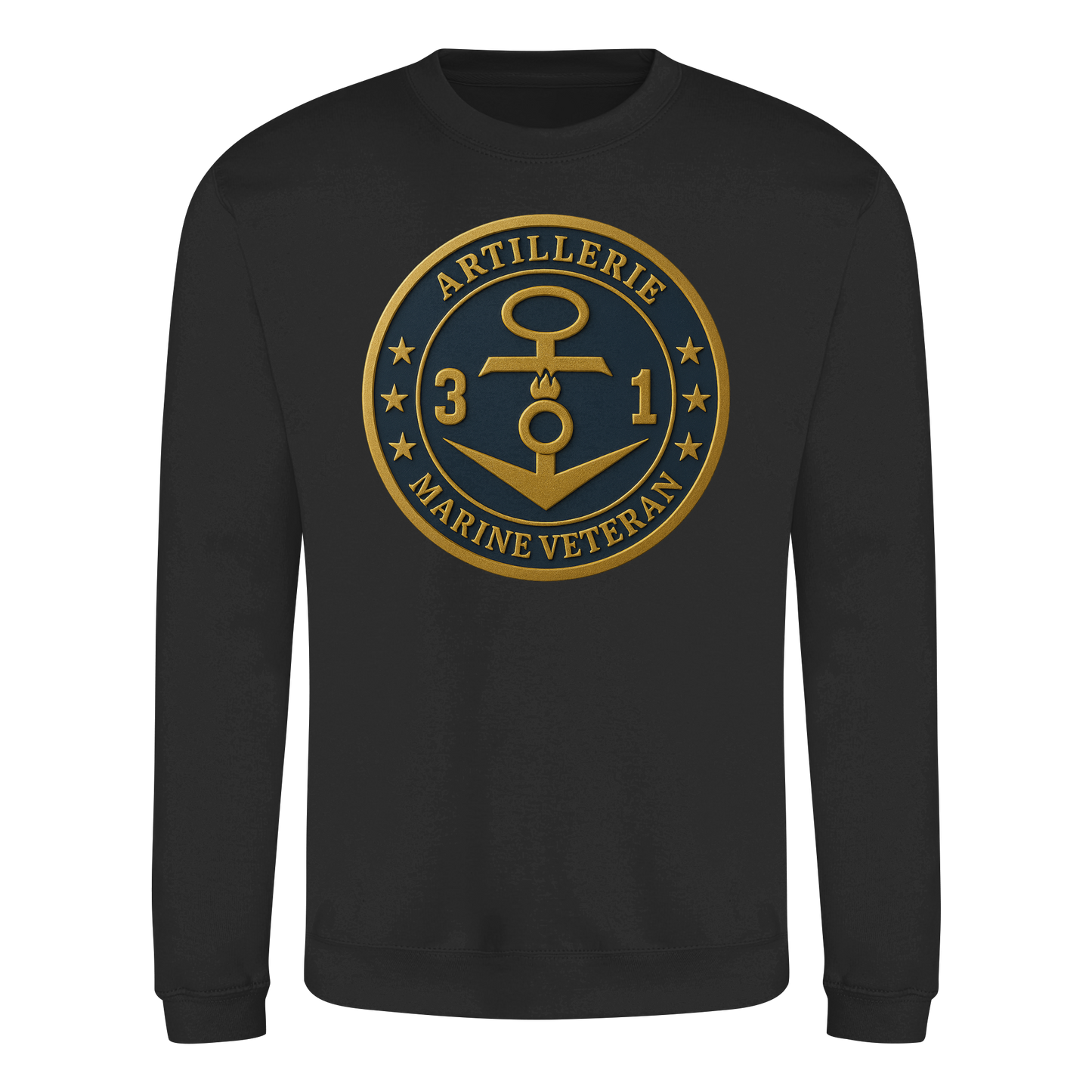 Marine Veteran 31er ARTILLERIE - Metalleffekt - Basic Sweatshirt