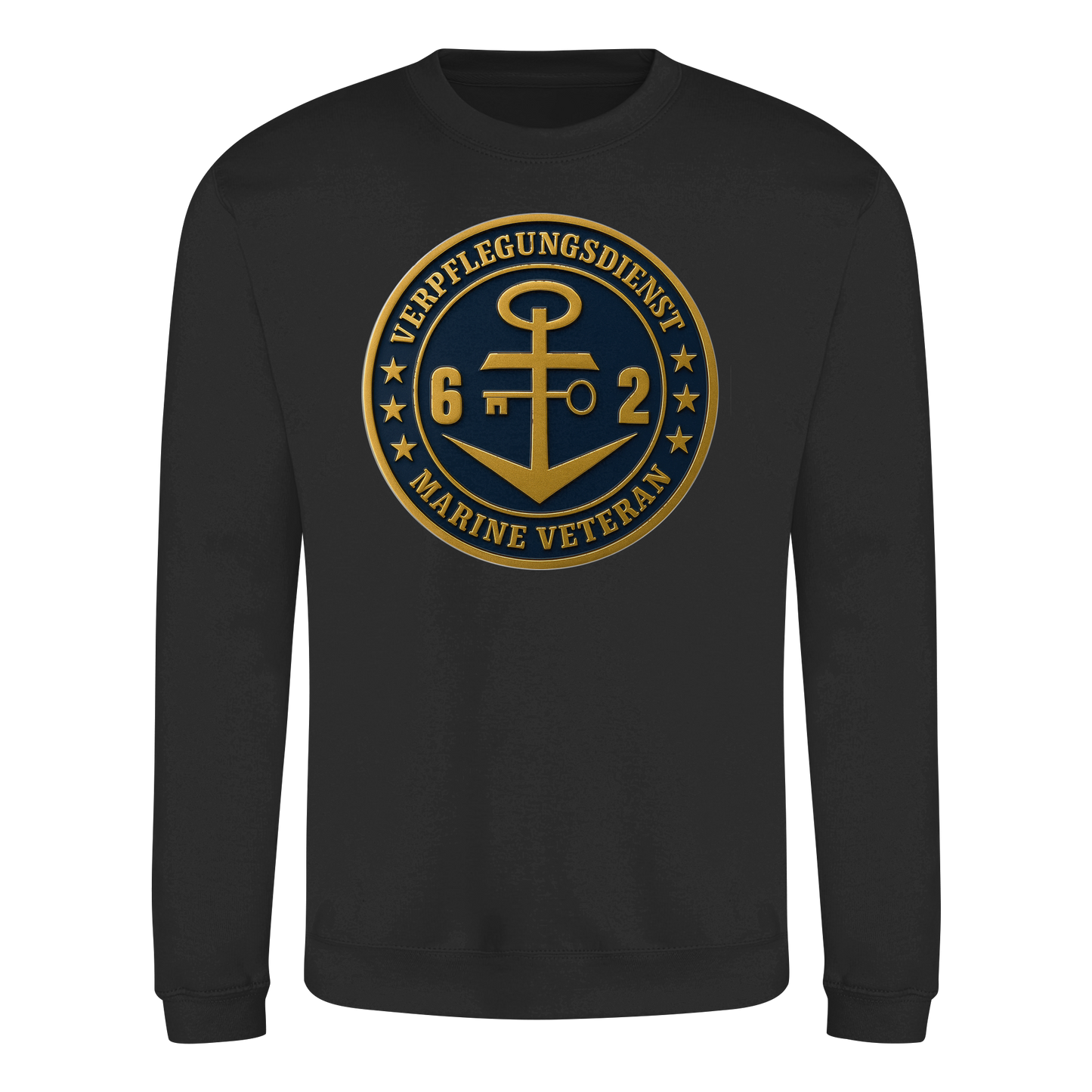 Marine Veteran 62er VERPFLEGUNGSDIENST - Metalleffekt - Basic Sweatshirt