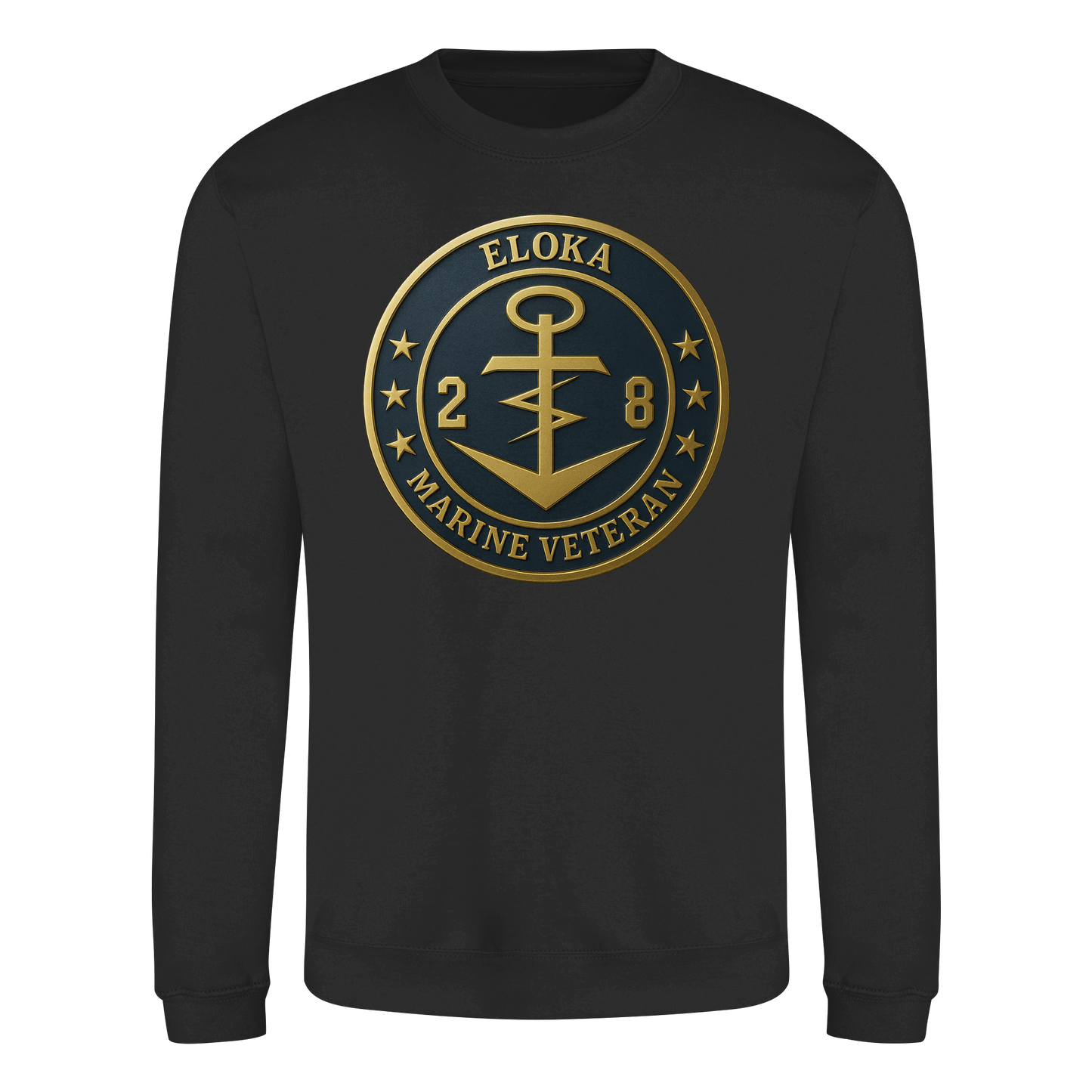 Marine Veteran 28er ELOKA - Metalleffekt - Basic Sweatshirt
