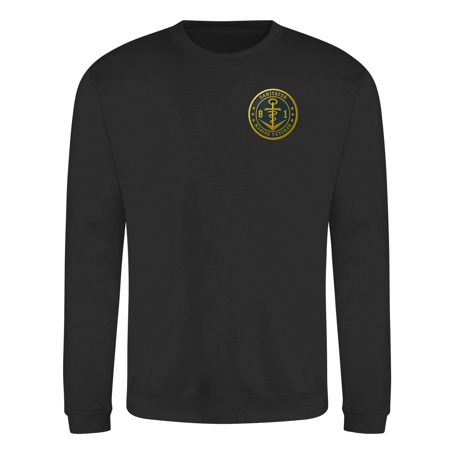 Marine Veteran 81er SANITÄTER - Metalleffekt - Basic Sweatshirt