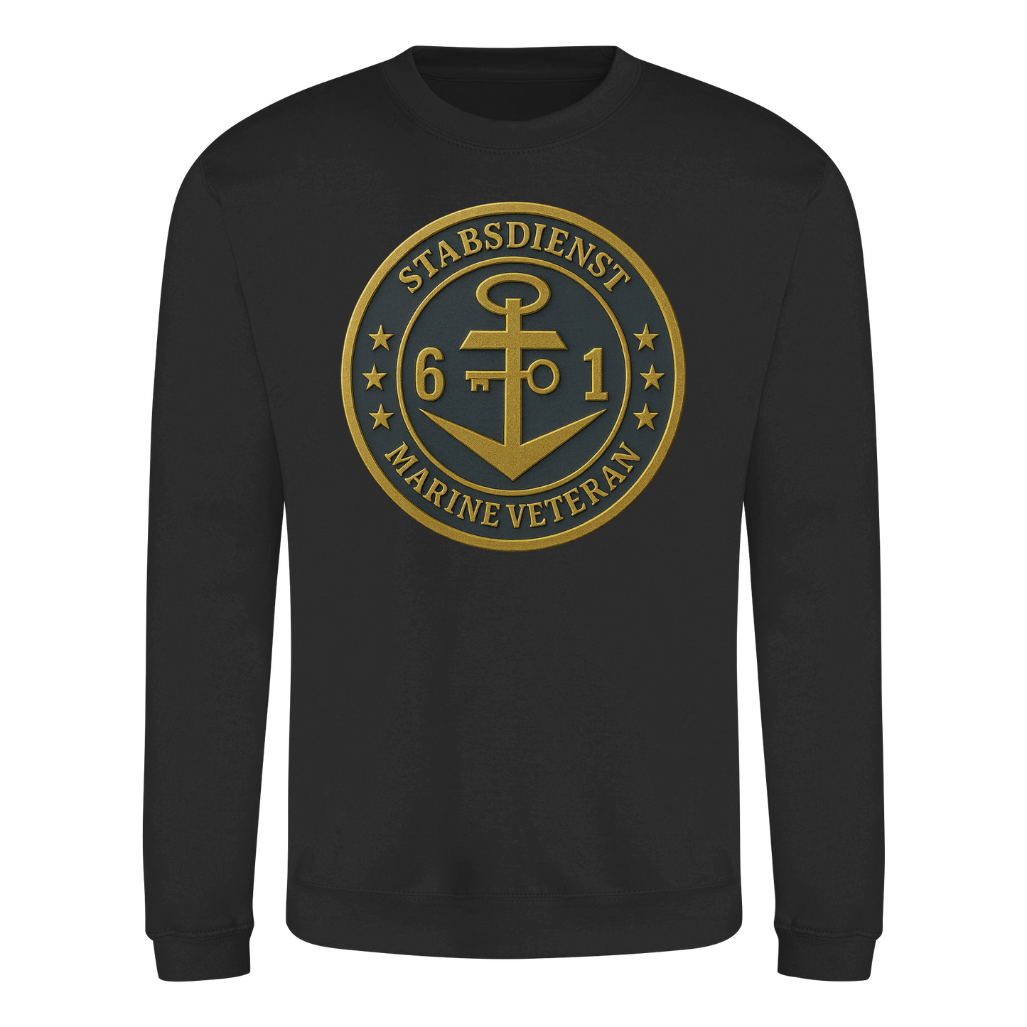 Marine Veteran 61er STABSDIENST - Metalleffekt - Basic Sweatshirt