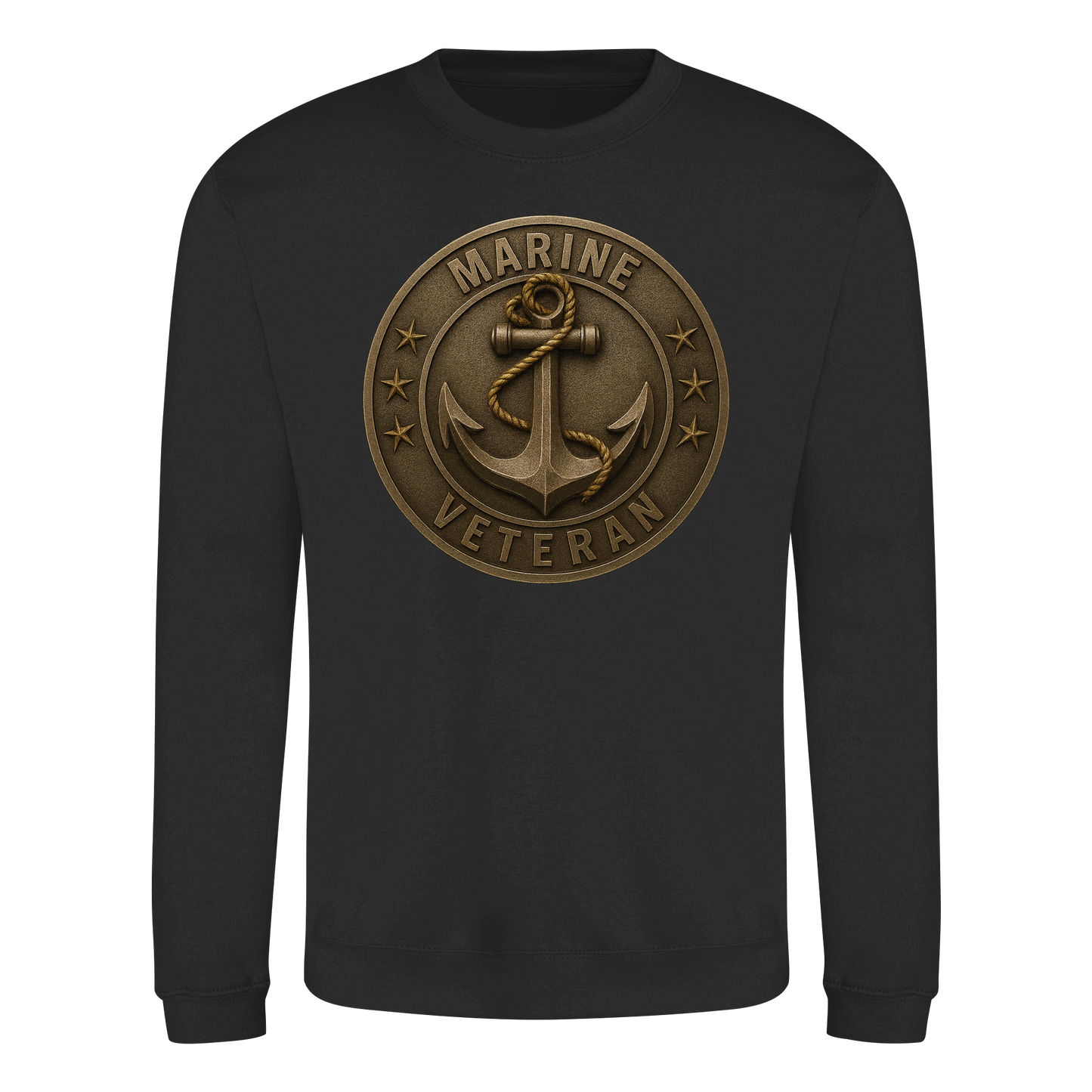Marine Veteran - Metalleffekt - Basic Sweatshirt