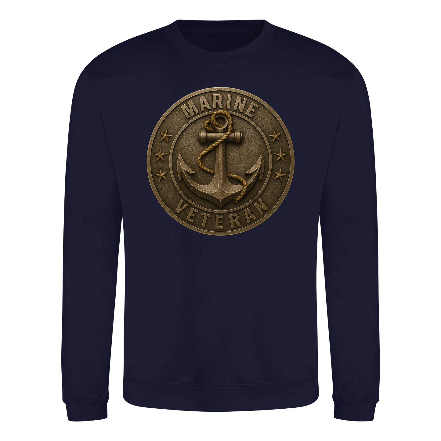 Marine Veteran - Metalleffekt - Basic Sweatshirt