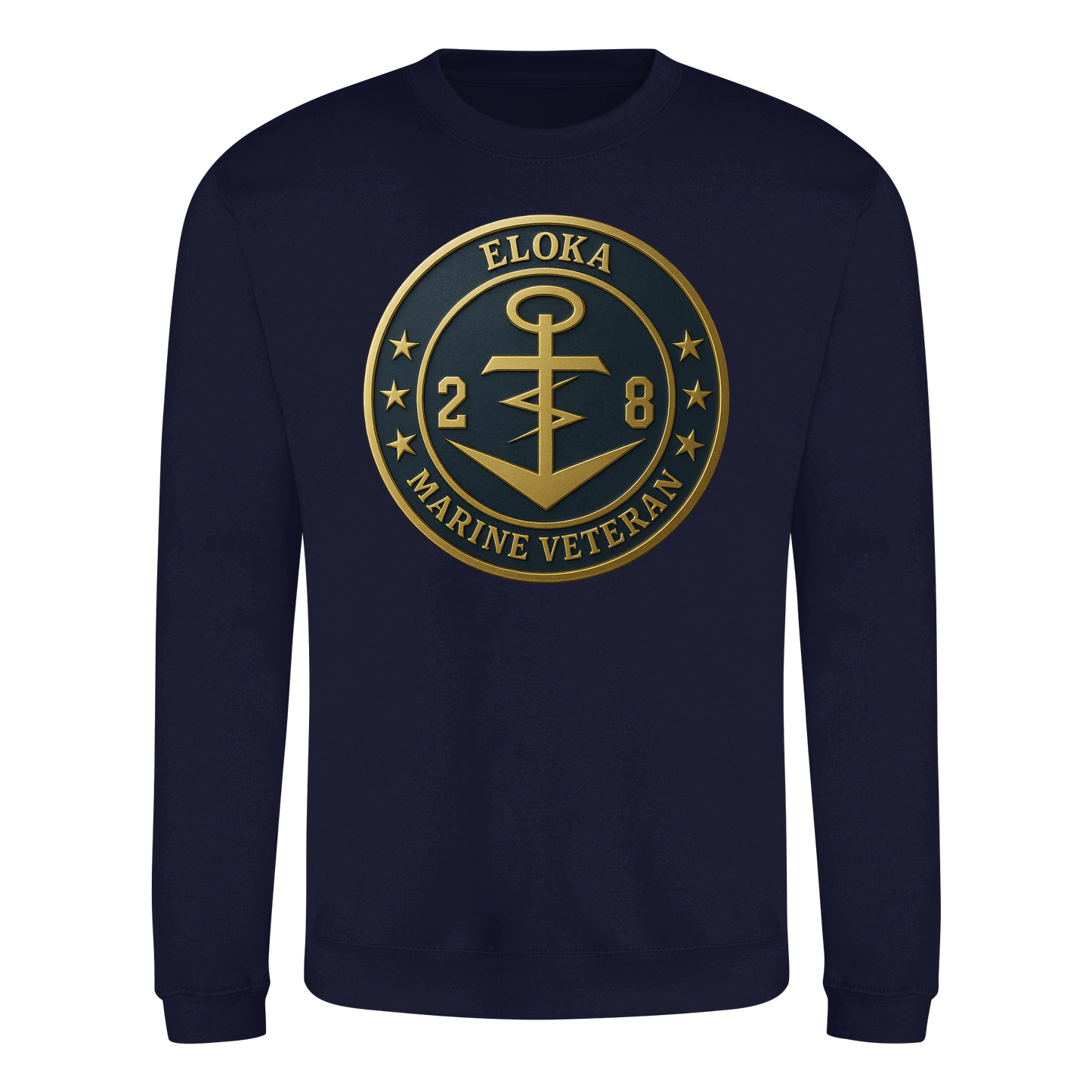 Marine Veteran 28er ELOKA - Metalleffekt - Basic Sweatshirt