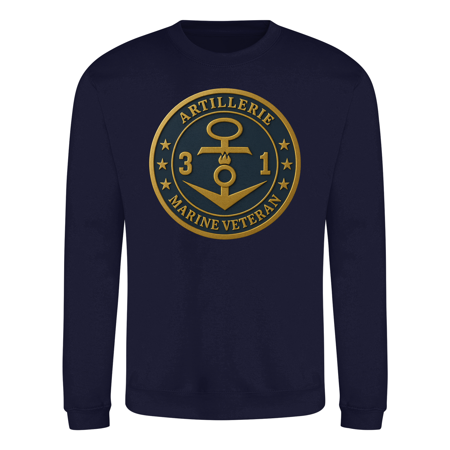 Marine Veteran 31er ARTILLERIE - Metalleffekt - Basic Sweatshirt