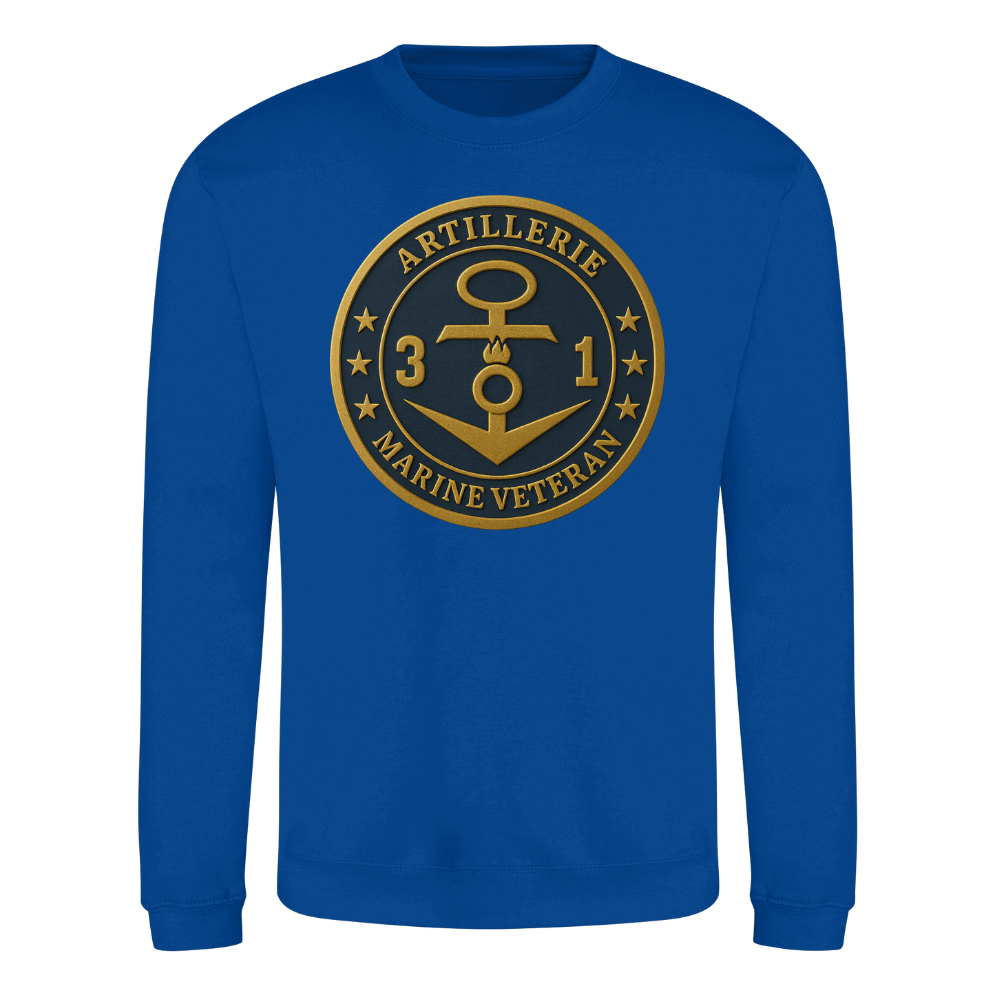 Marine Veteran 31er ARTILLERIE - Metalleffekt - Basic Sweatshirt