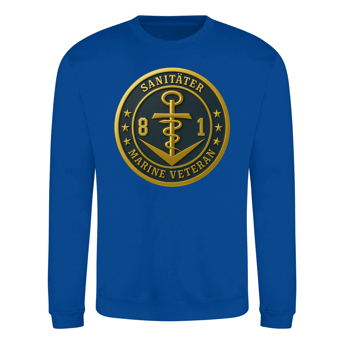 Marine Veteran 81er SANITÄTER - Metalleffekt - Basic Sweatshirt