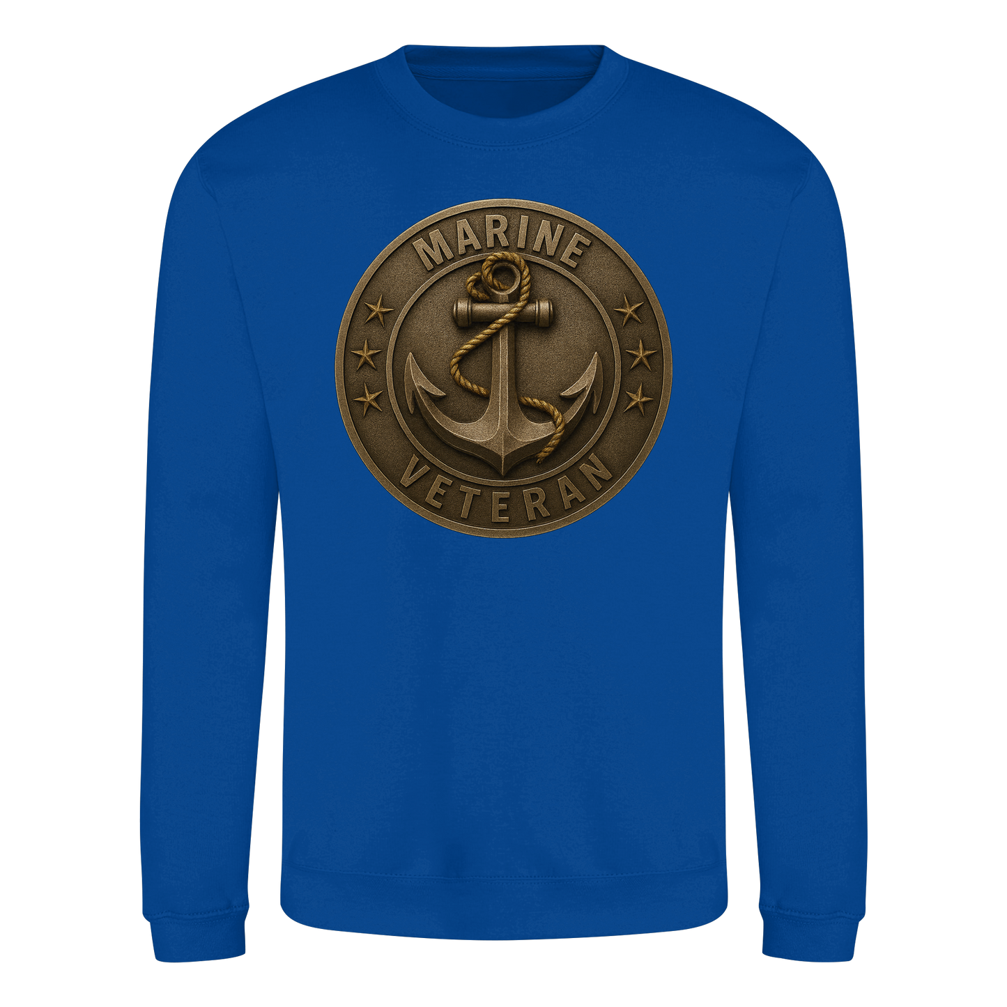 Marine Veteran - Metalleffekt - Basic Sweatshirt