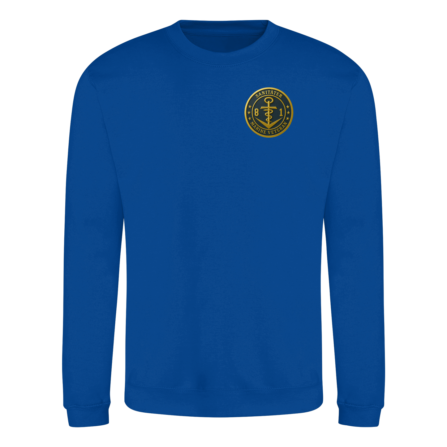 Marine Veteran 81er SANITÄTER - Metalleffekt - Basic Sweatshirt