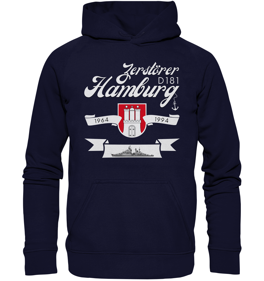 Zerstörer D181 HAMBURG 1964-1994 - Basic Unisex Hoodie
