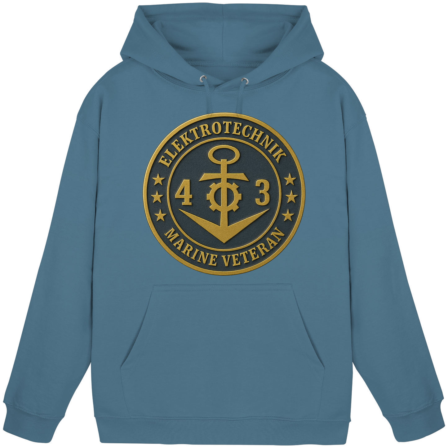 Marine Veteran 43er ELEKTROTECHNIK - Metalleffekt - Basic Unisex Hoodie
