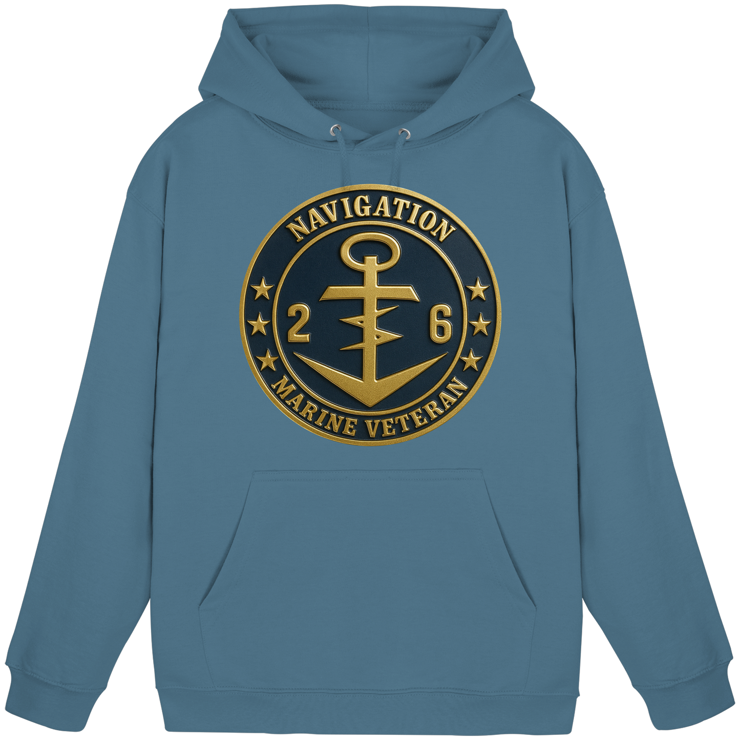 Marine Veteran 26er NAVIGATION - Metalleffekt - Basic Unisex Hoodie