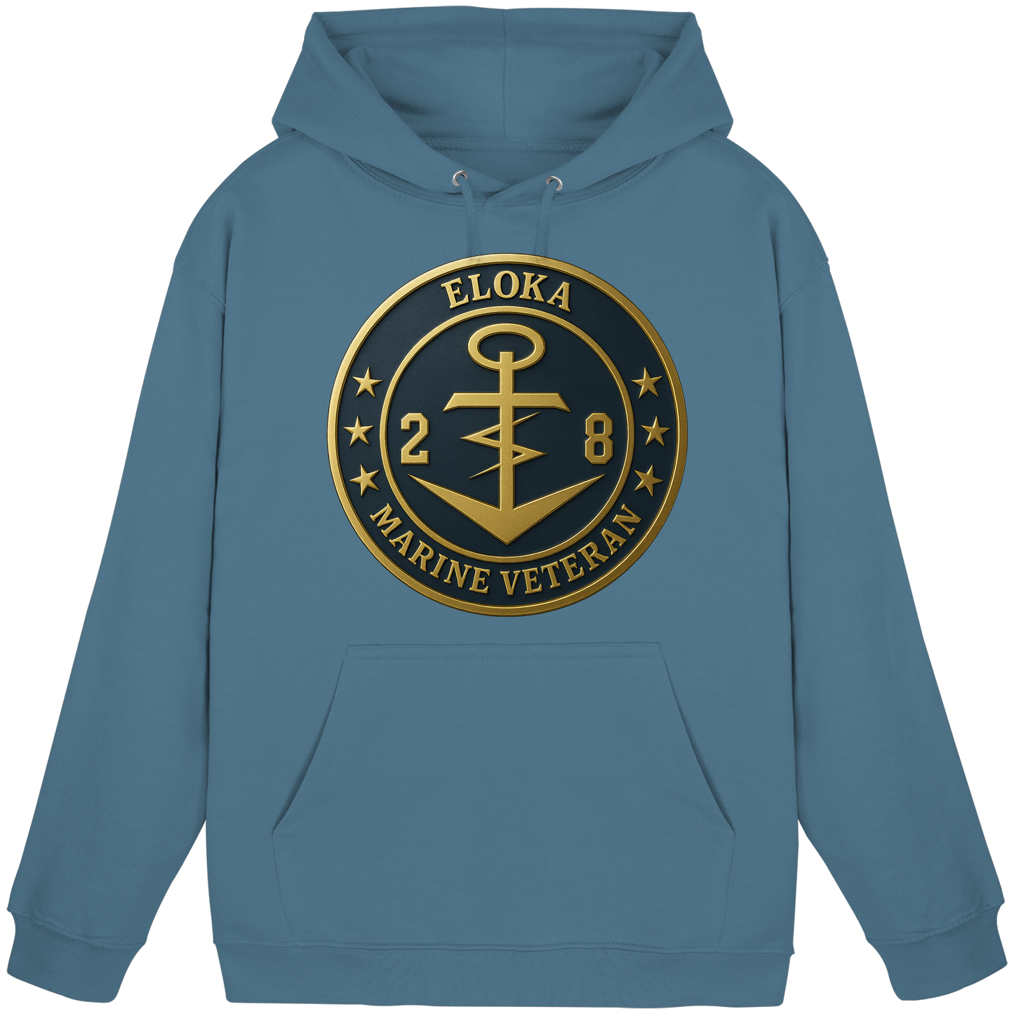 Marine Veteran 28er ELOKA - Metalleffekt - Basic Unisex Hoodie