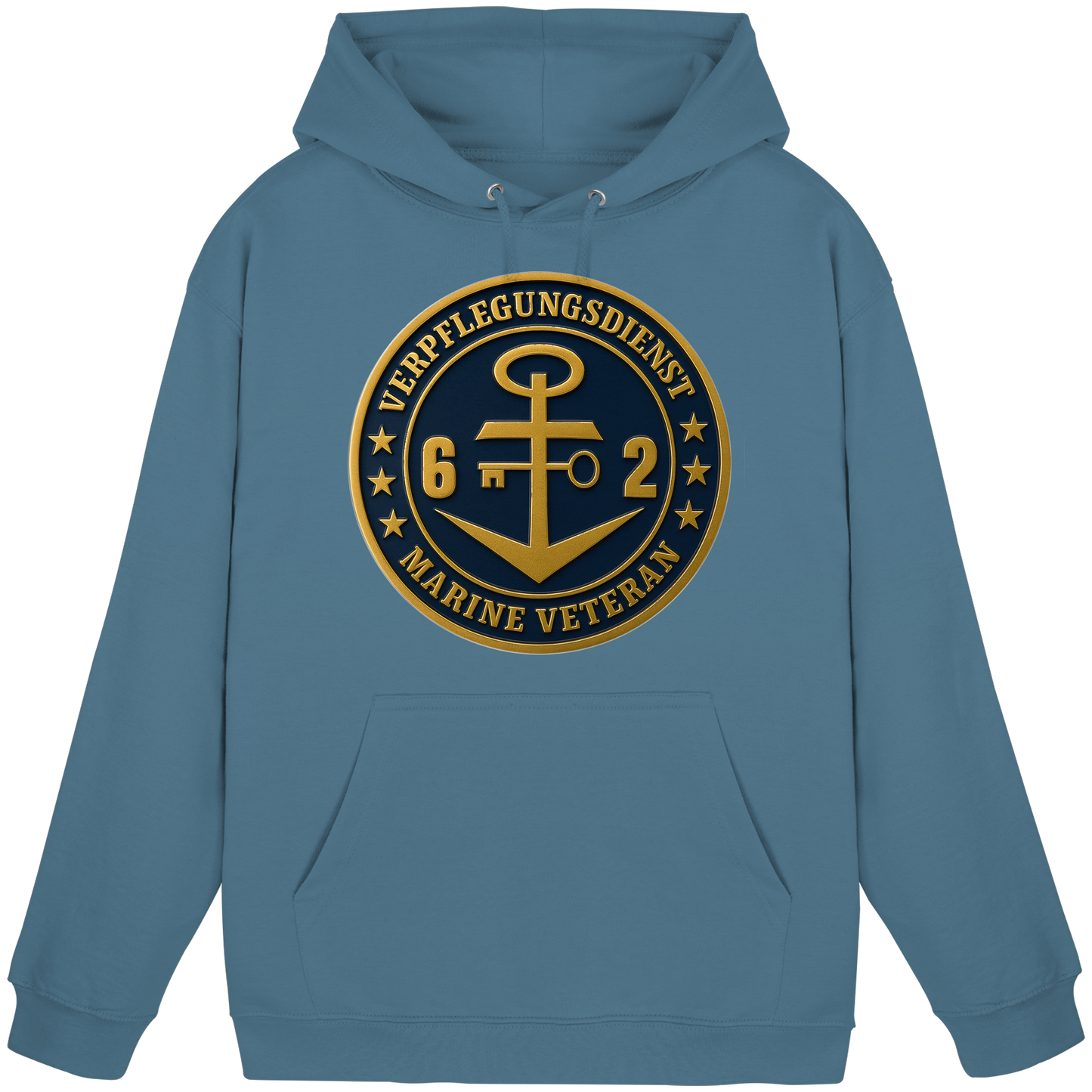 Marine Veteran 62er VERPFLEGUNGSDIENST - Metalleffekt - Basic Unisex Hoodie