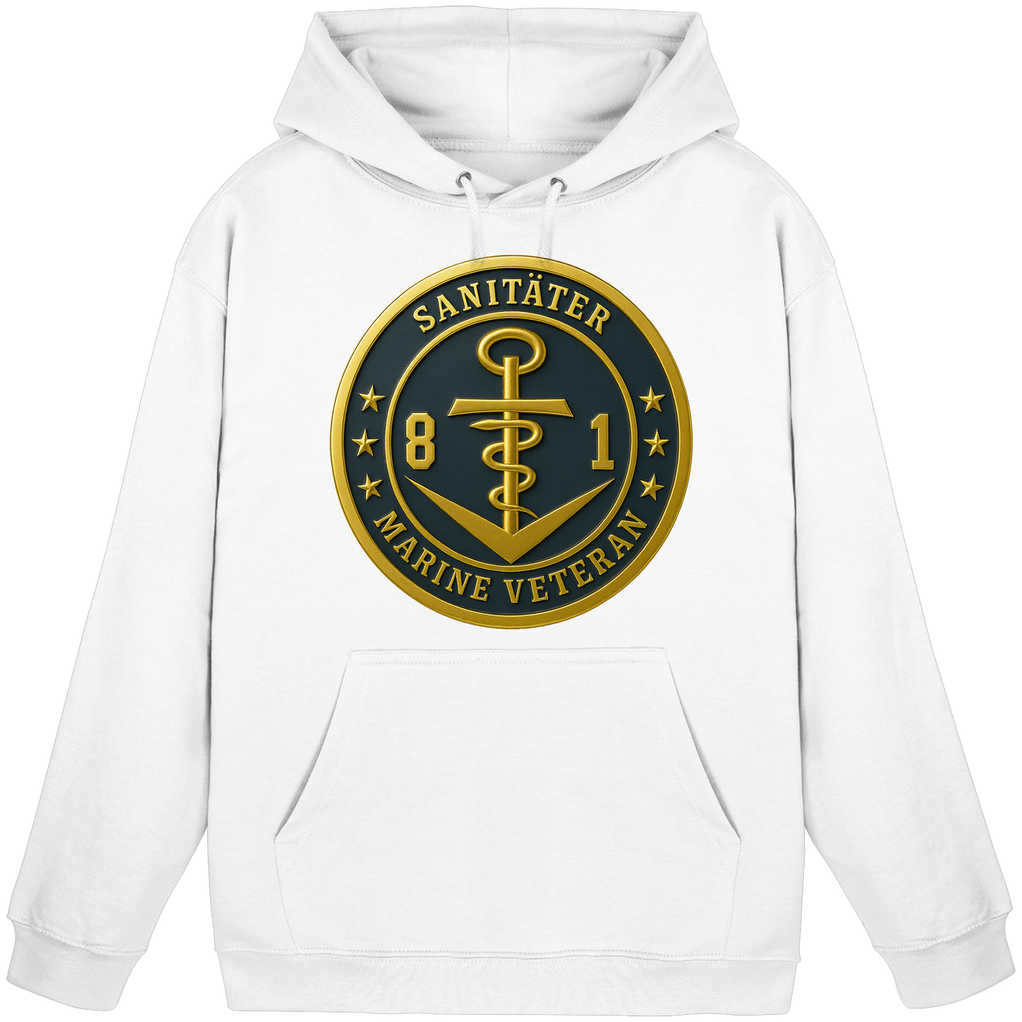 Marine Veteran 81er SANITÄTER - Metalleffekt - Basic Unisex Hoodie