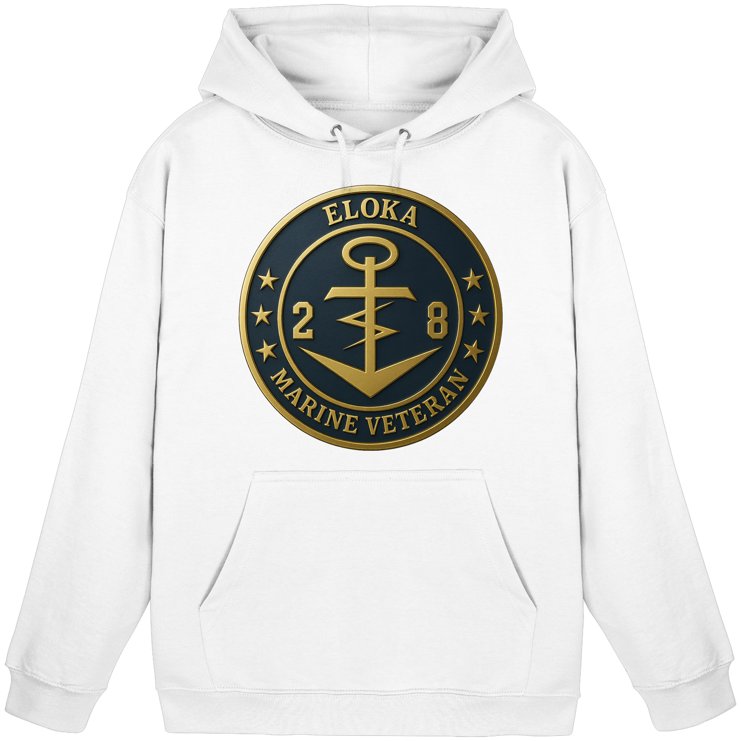 Marine Veteran 28er ELOKA - Metalleffekt - Basic Unisex Hoodie
