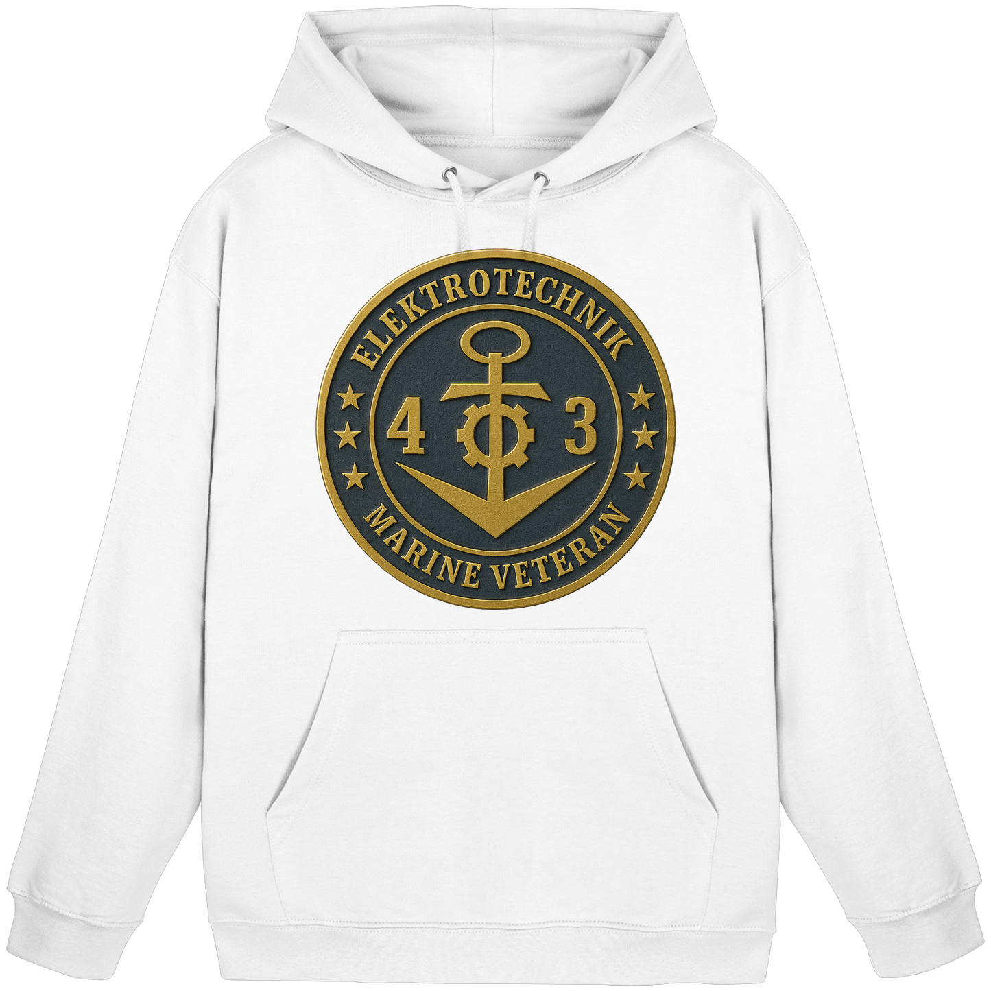 Marine Veteran 43er ELEKTROTECHNIK - Metalleffekt - Basic Unisex Hoodie