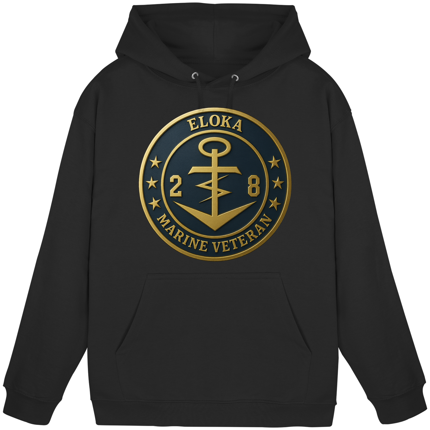 Marine Veteran 28er ELOKA - Metalleffekt - Basic Unisex Hoodie
