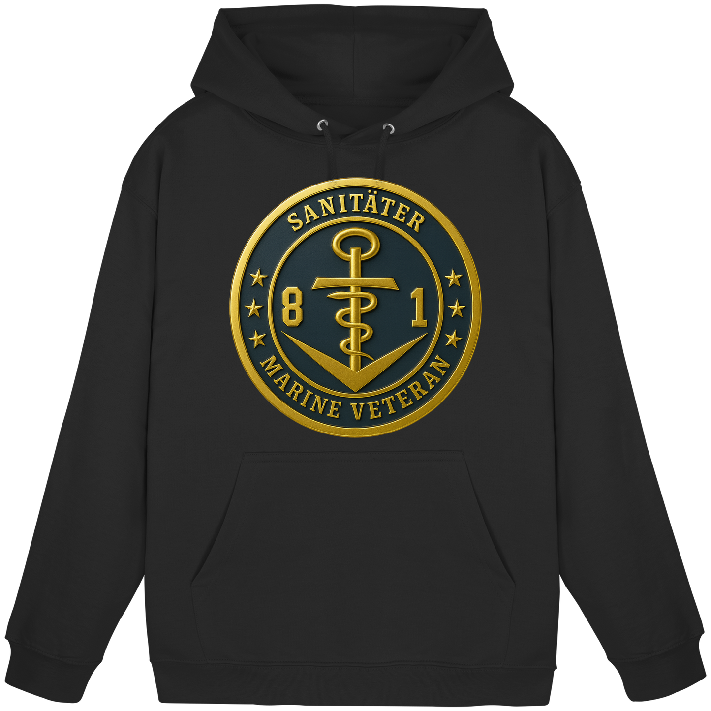 Marine Veteran 81er SANITÄTER - Metalleffekt - Basic Unisex Hoodie