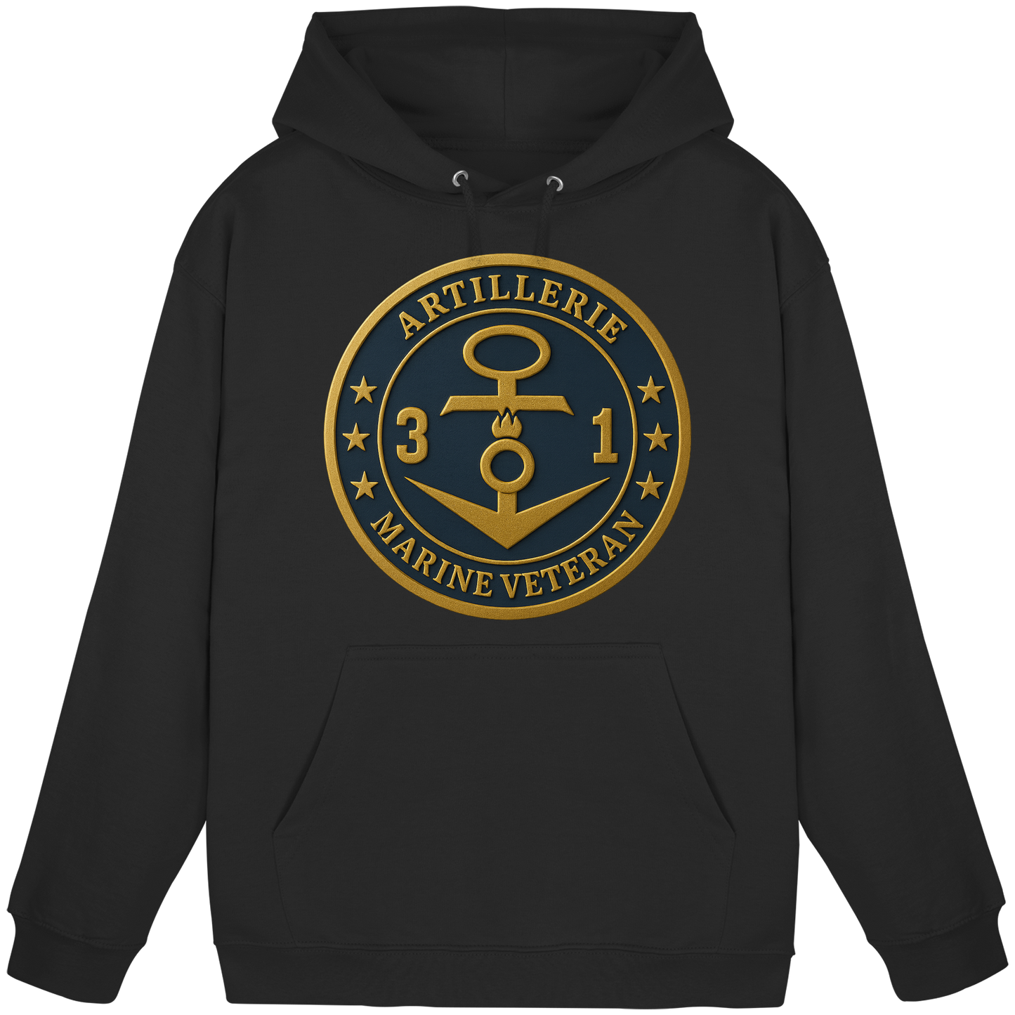 Marine Veteran 31er ARTILLERIE - Metalleffekt - Basic Unisex Hoodie