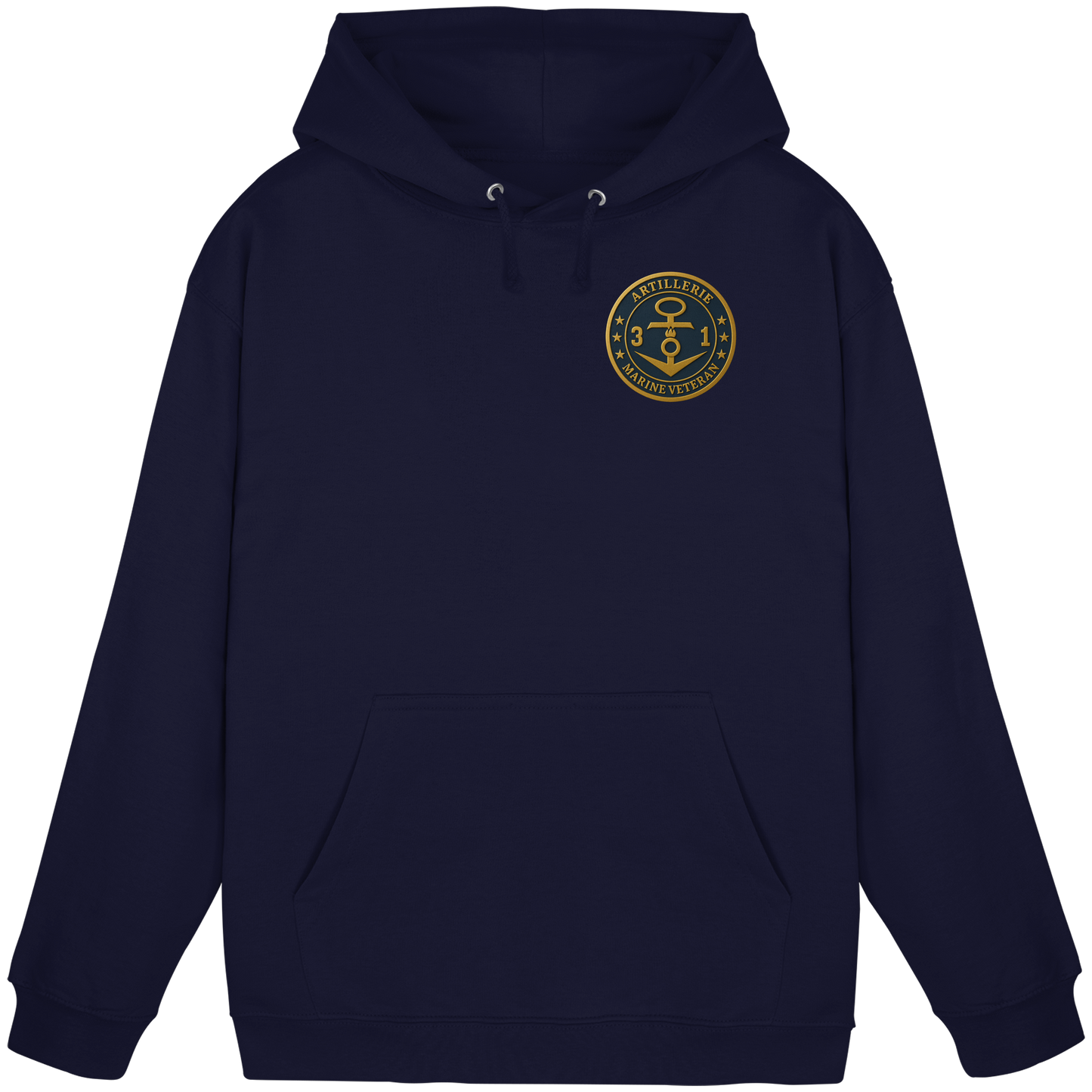Marine Veteran 31er ARTILLERIE - Metalleffekt - Basic Unisex Hoodie