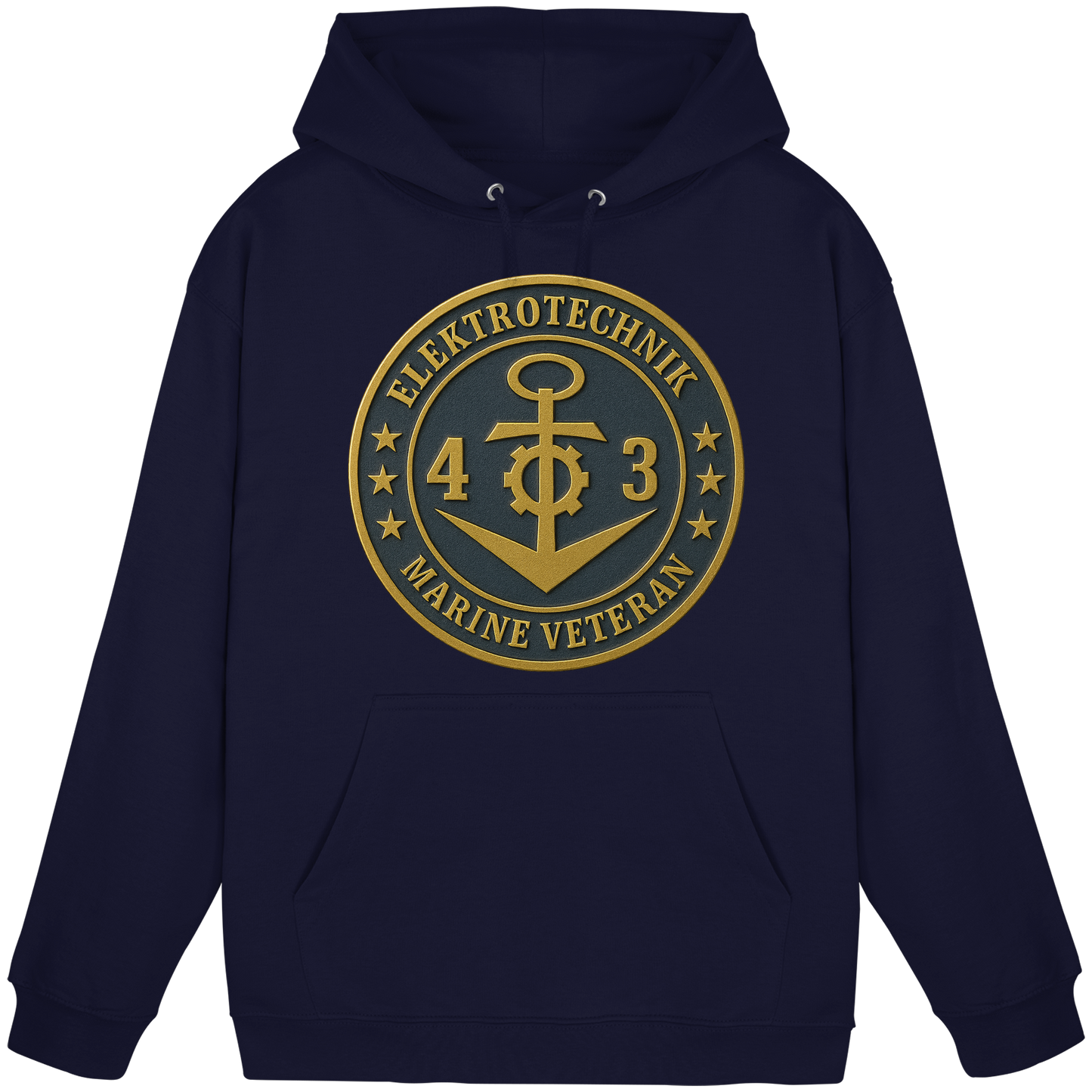 Marine Veteran 43er ELEKTROTECHNIK - Metalleffekt - Basic Unisex Hoodie