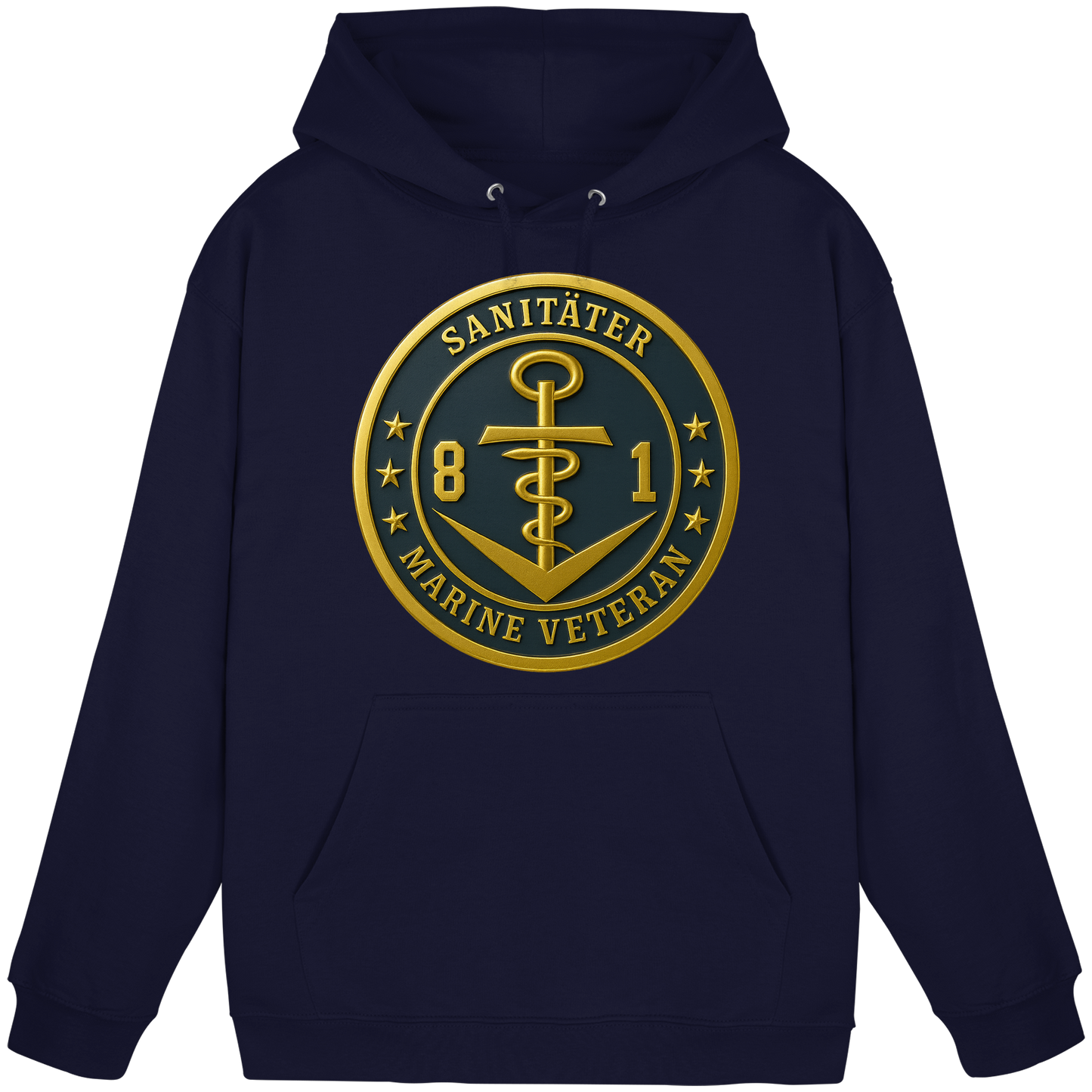 Marine Veteran 81er SANITÄTER - Metalleffekt - Basic Unisex Hoodie