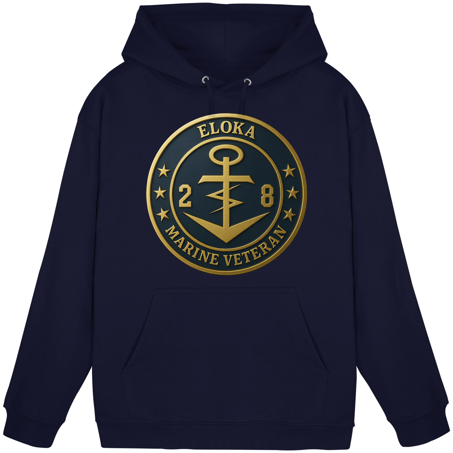 Marine Veteran 28er ELOKA - Metalleffekt - Basic Unisex Hoodie