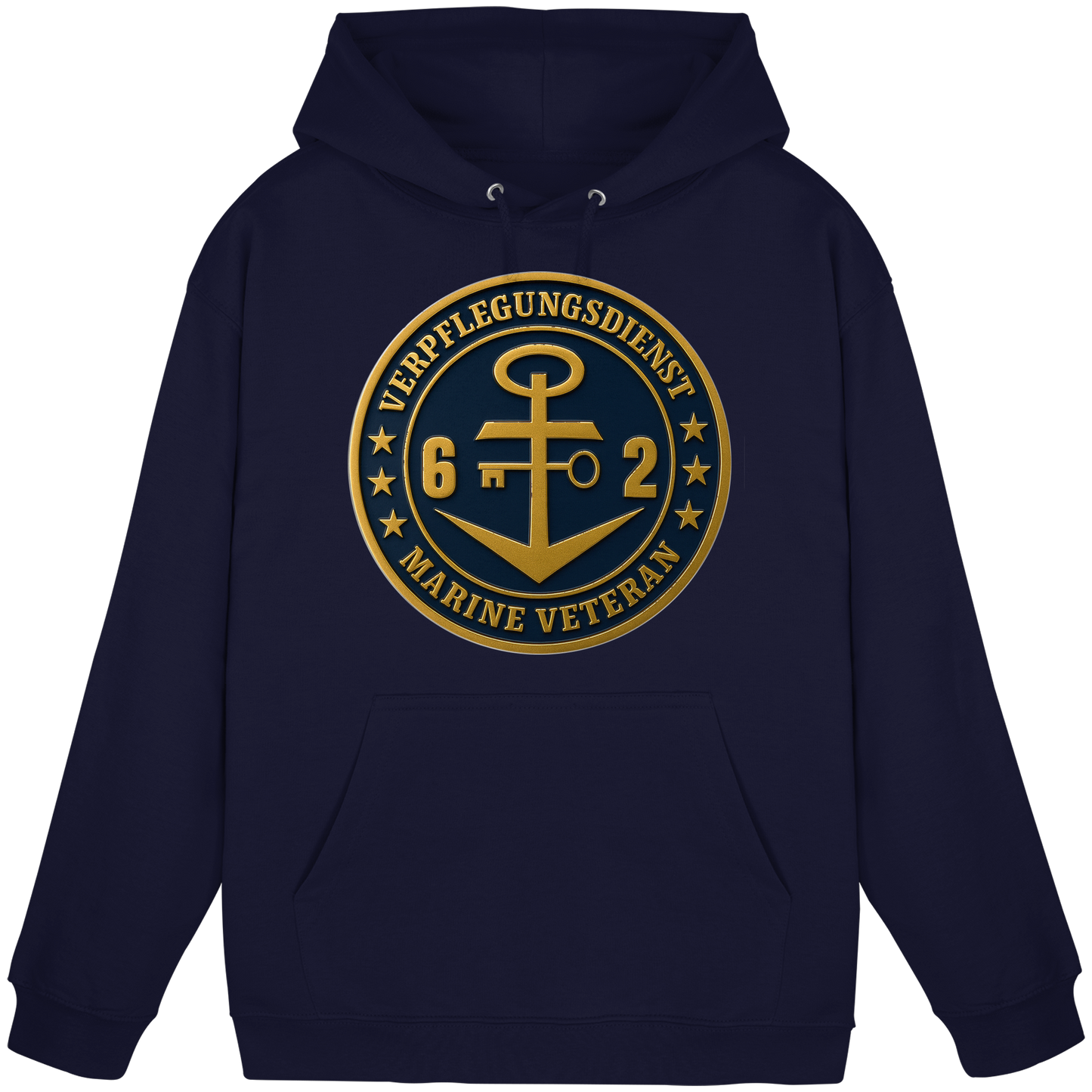 Marine Veteran 62er VERPFLEGUNGSDIENST - Metalleffekt - Basic Unisex Hoodie